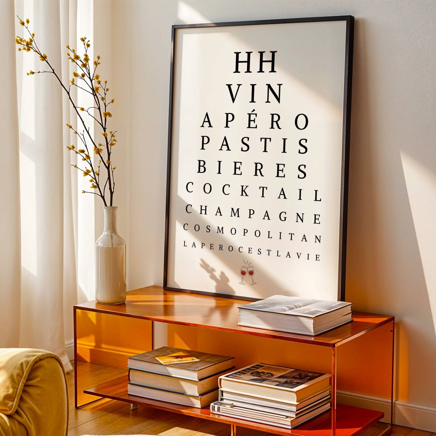 affiche humour apéritif cuisine salon convivial