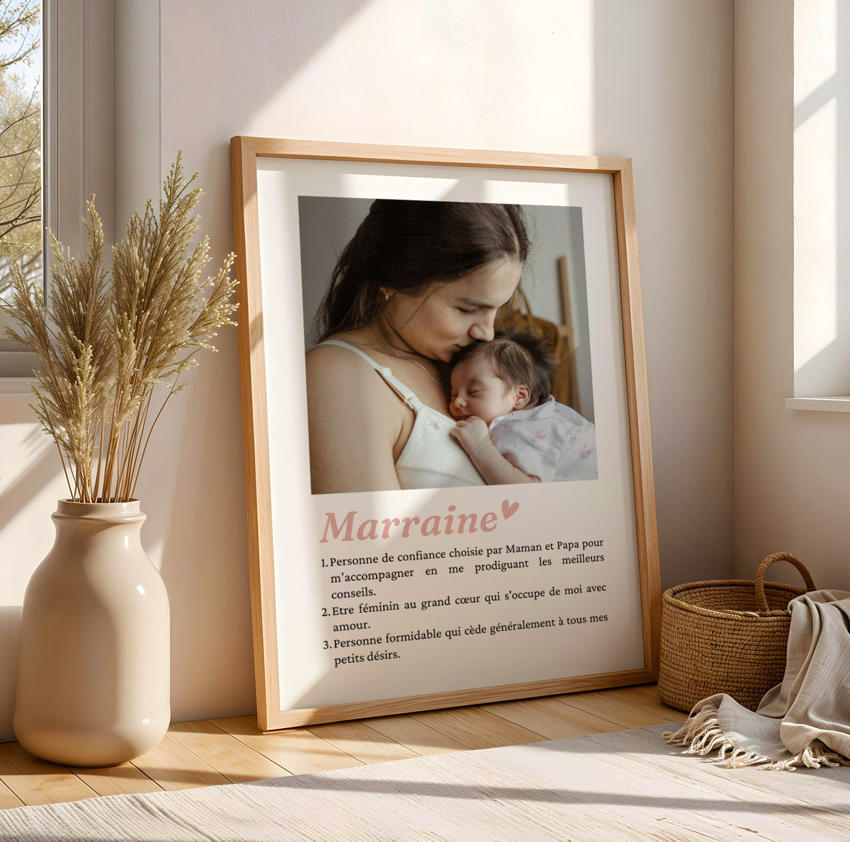 Affiche Définition Marraine Personnalisée – Mosaïque de 1, 6 ou 9 Photos - Image 4