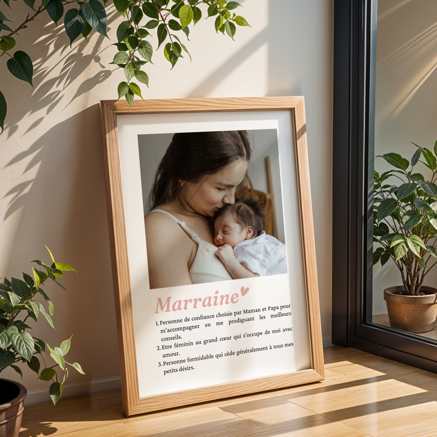 Affiche Définition Marraine Personnalisée – Mosaïque de 1, 6 ou 9 Photos - Image 3