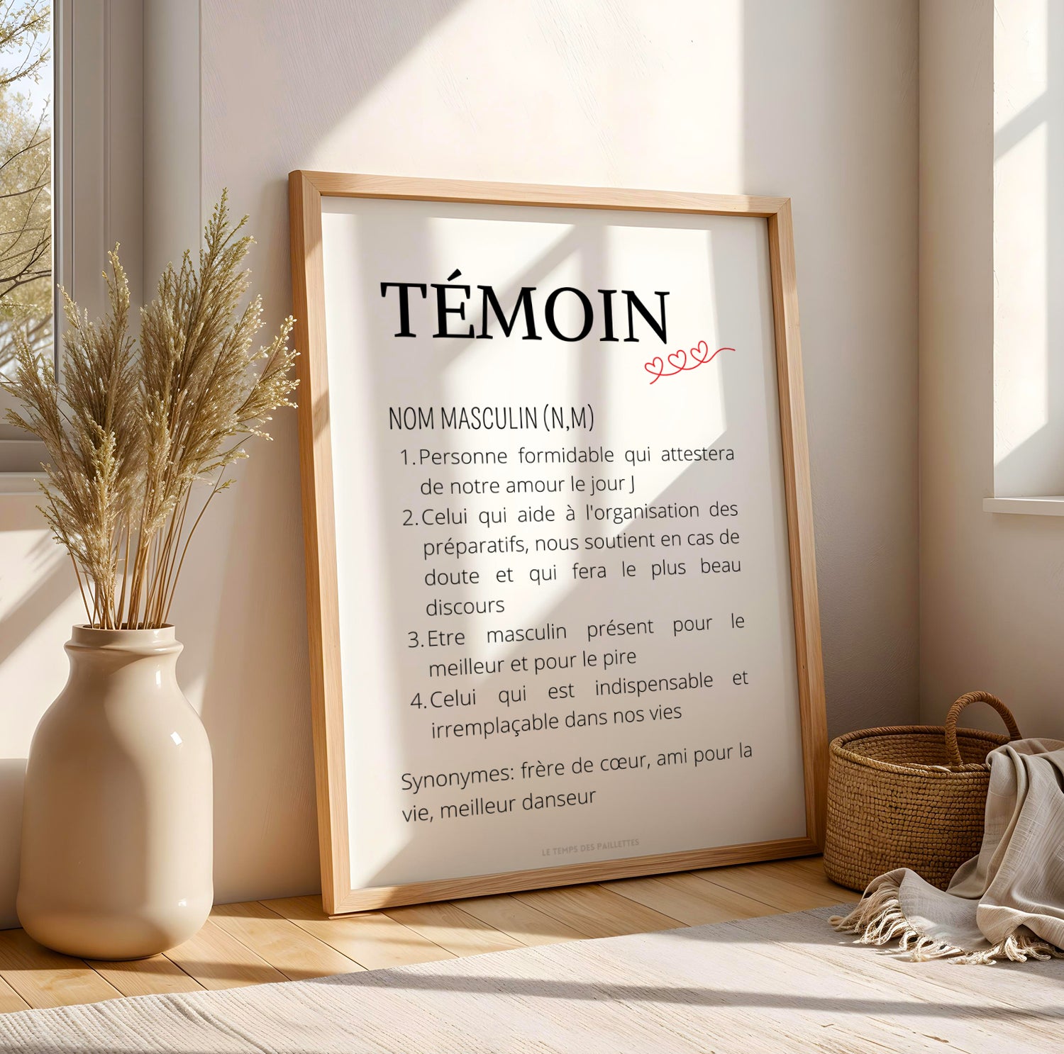Affiche définition témoin – cadeau témoin personnalisé et idée cadeau mariage original - Image 6