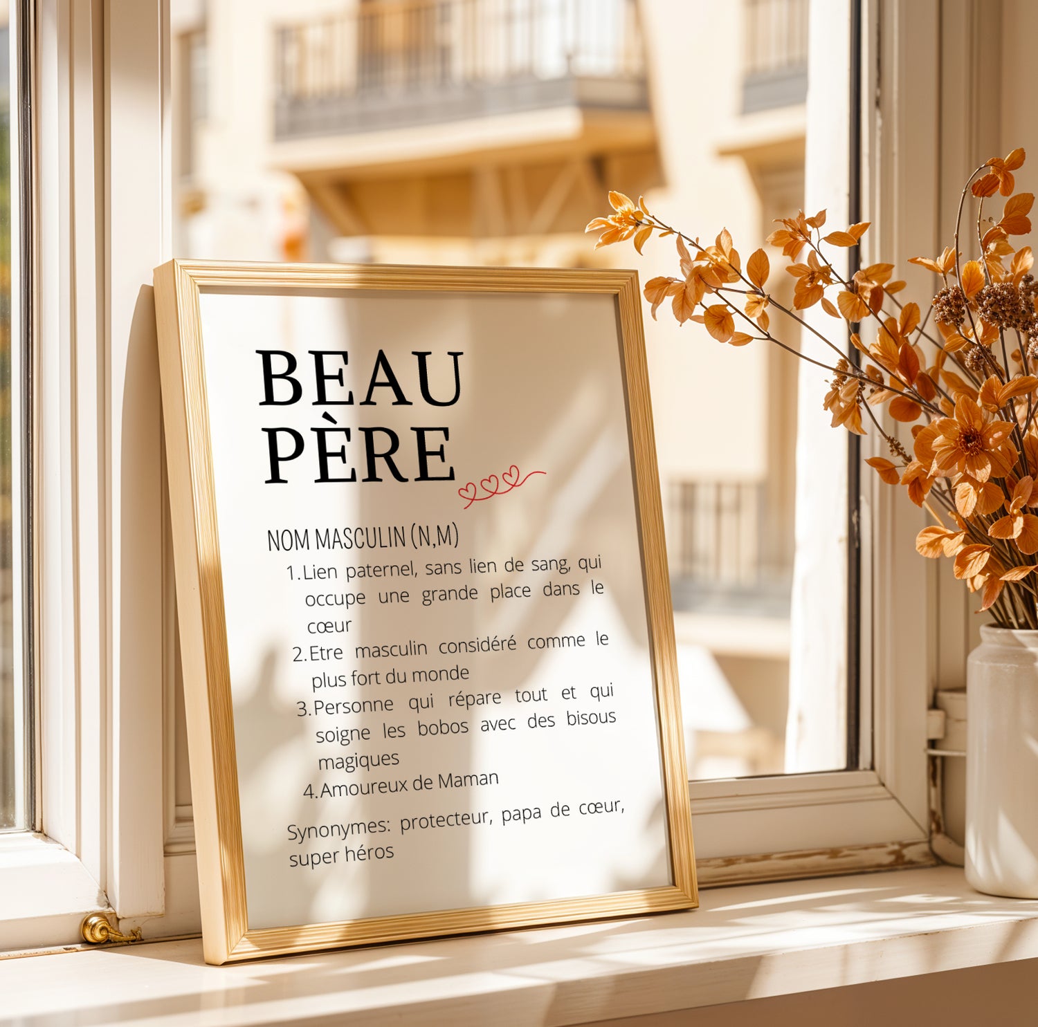 Affiche Définition Beau-Père – Cadeau Personnalisé pour la Fête des Pères 2026 - Image 6