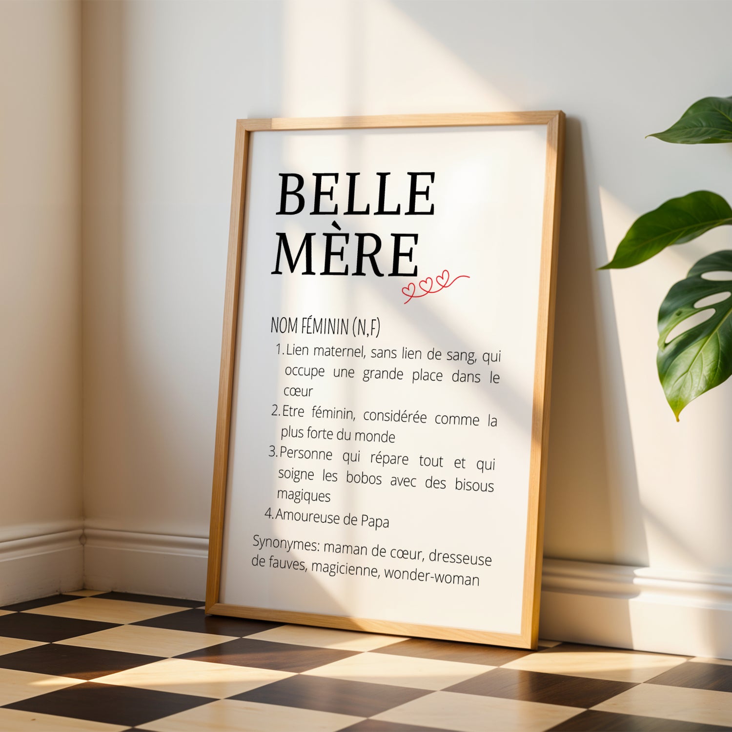 Affiche Définition Belle-Mère – Un Cadeau Unique à Personnaliser - Image 1