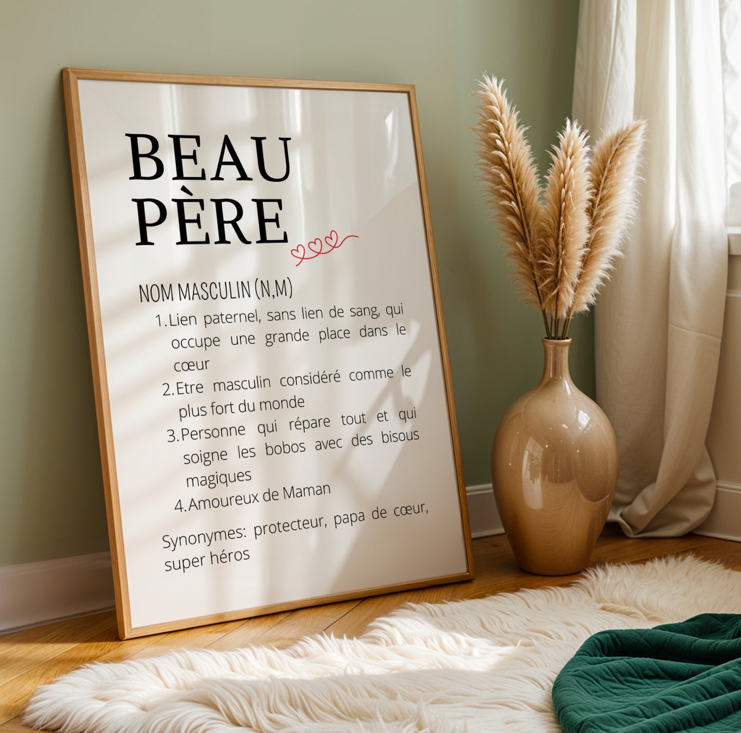 Affiche Définition Beau-Père – Cadeau Personnalisé pour la Fête des Pères 2026 - Image 3
