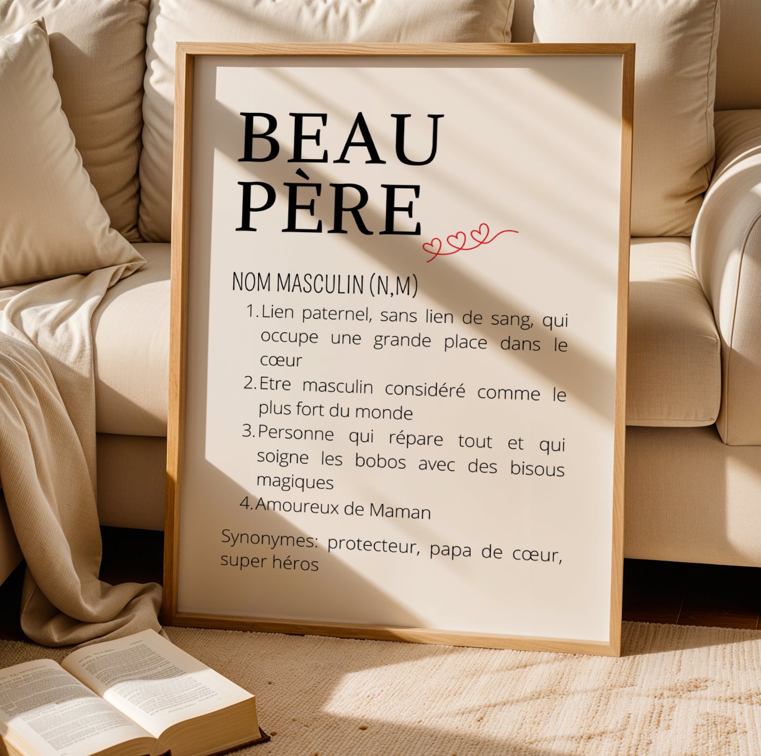 Affiche Définition Beau-Père – Cadeau Personnalisé pour la Fête des Pères 2026 - Image 4