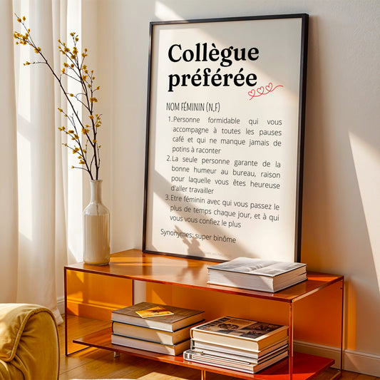 Affiche définition Collègue préférée