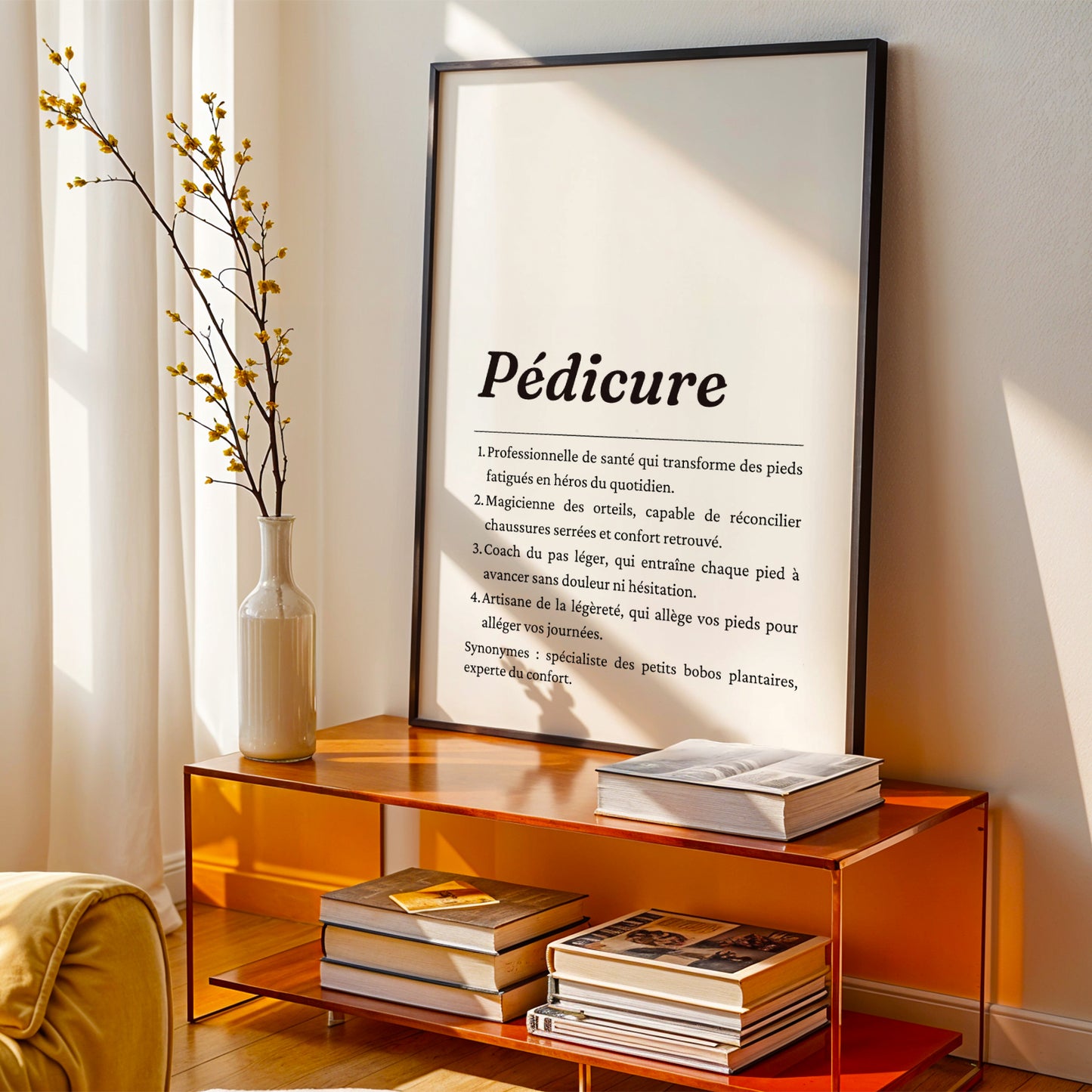 Affiche définition Pedicure  – Poster minimaliste métier