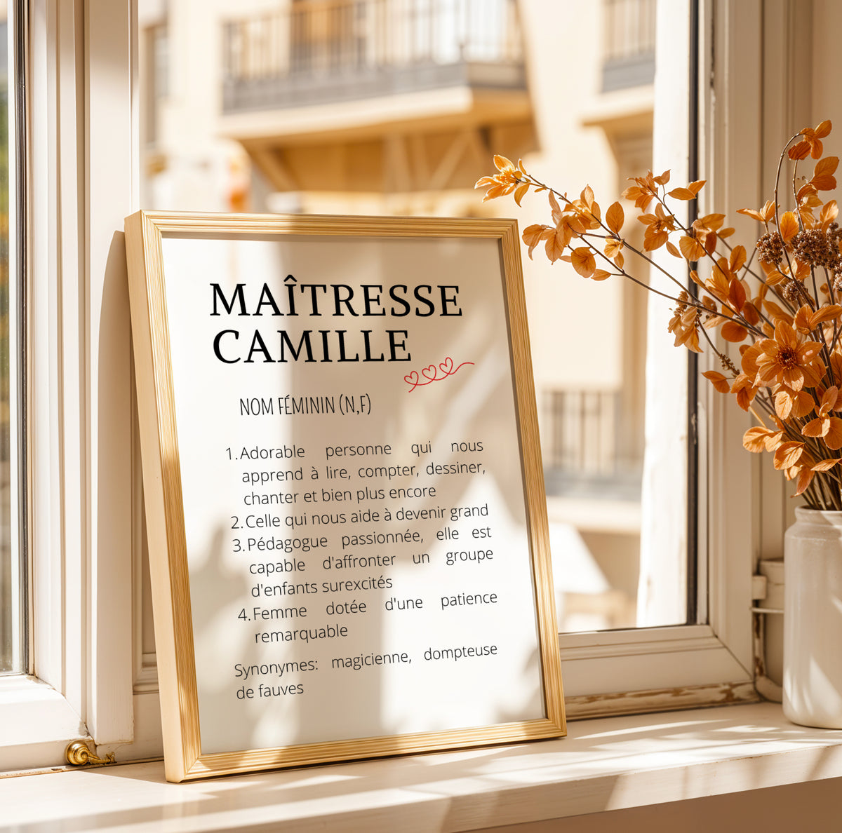 Affiche Définition Maîtresse Personnalisée – Cadeau Maîtresse Original Fin d'Année - Image 4