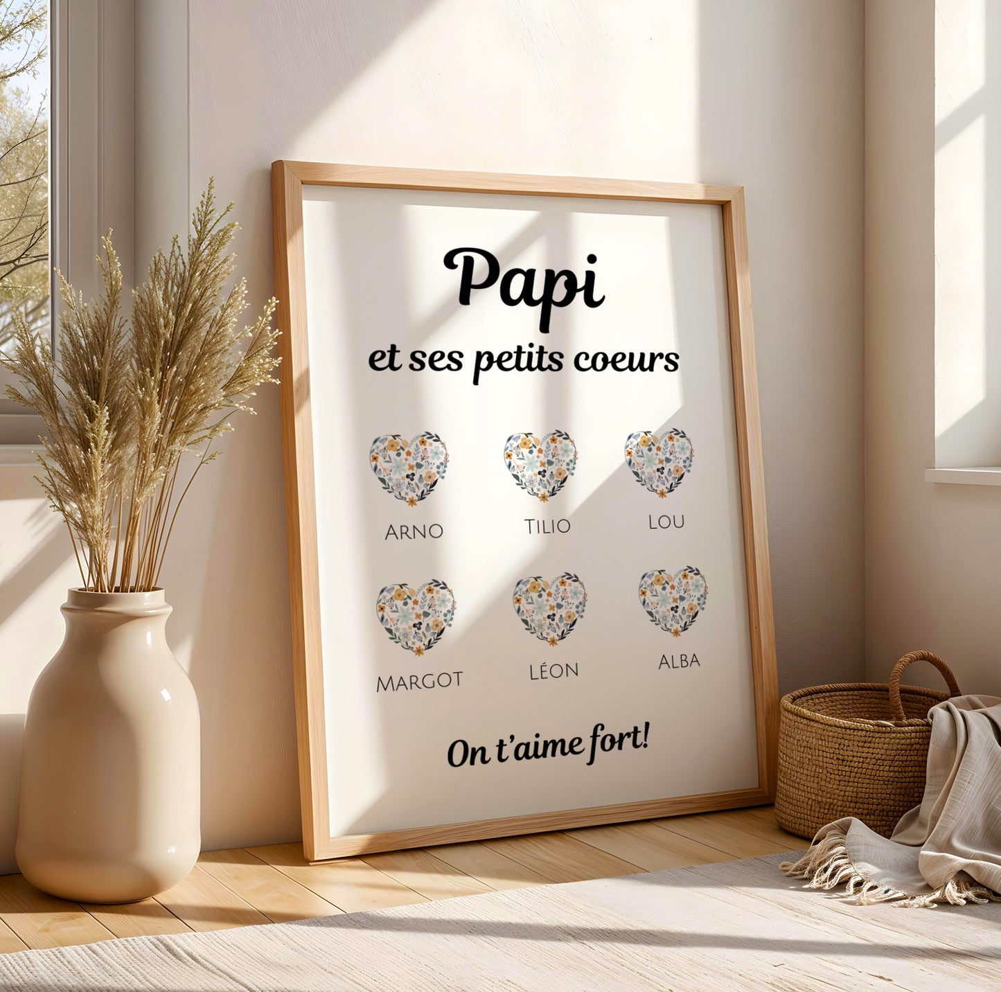 Affiche papi personnalisée - cadeau famille personnalisé - Poster papy personnalisé  par Le Temps des Paillettes - Image 3