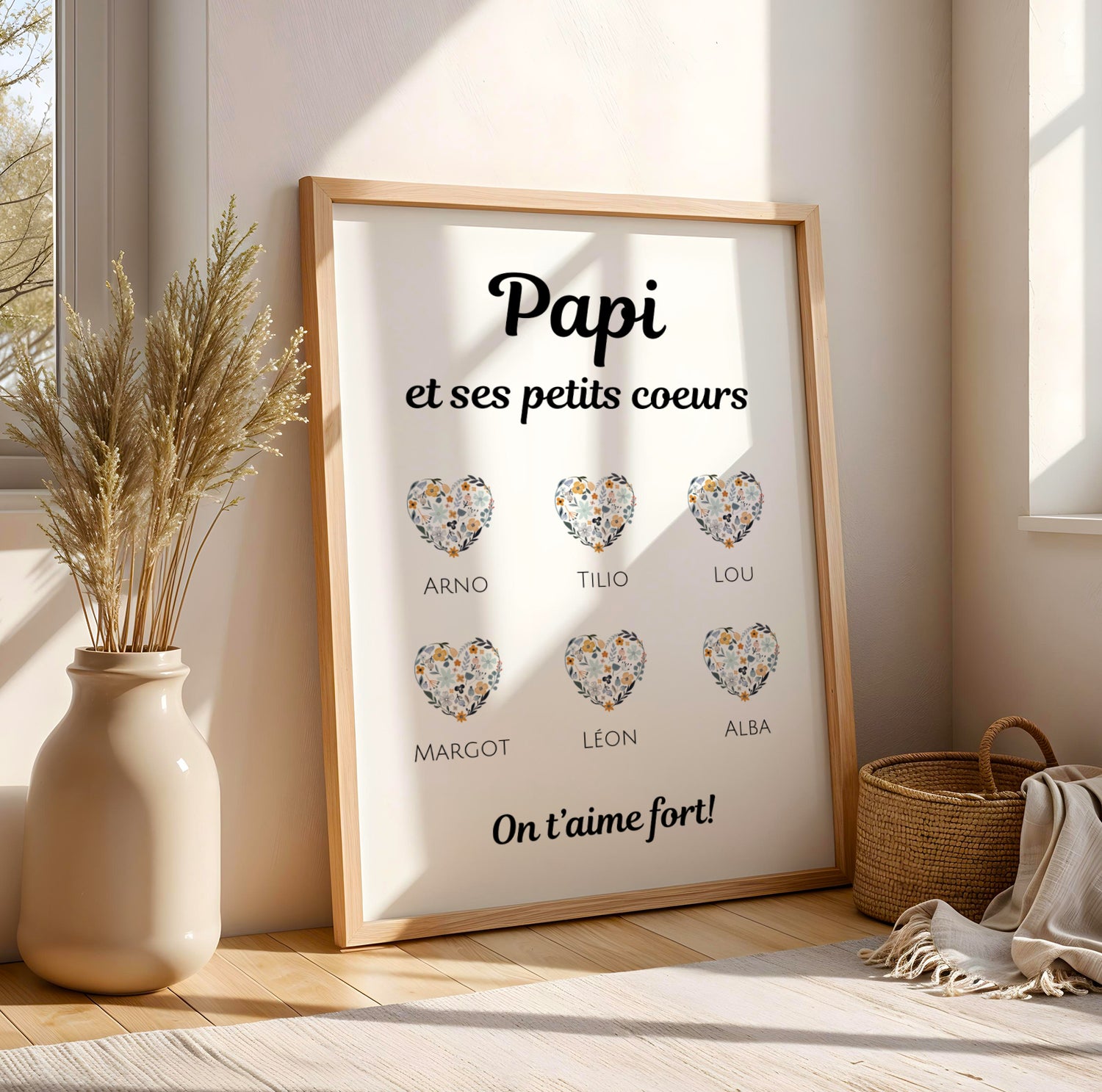 Affiche papi personnalisée - cadeau famille personnalisé - Poster papy personnalisé  par Le Temps des Paillettes - Image 3