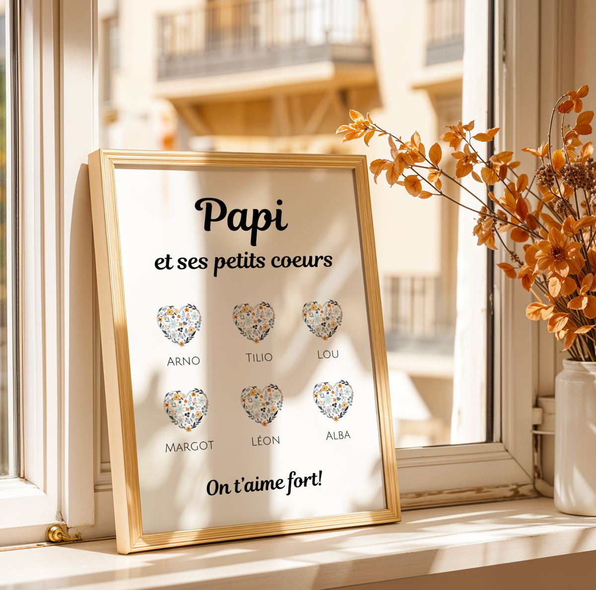 Affiche papi personnalisée - cadeau famille personnalisé - Poster papy personnalisé  par Le Temps des Paillettes - Image 4
