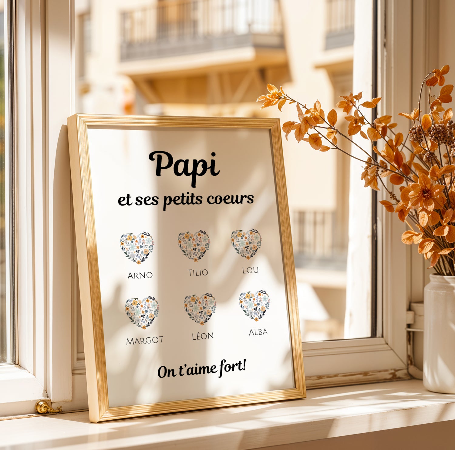 Affiche papi personnalisée - cadeau famille personnalisé - Poster papy personnalisé  par Le Temps des Paillettes - Image 4