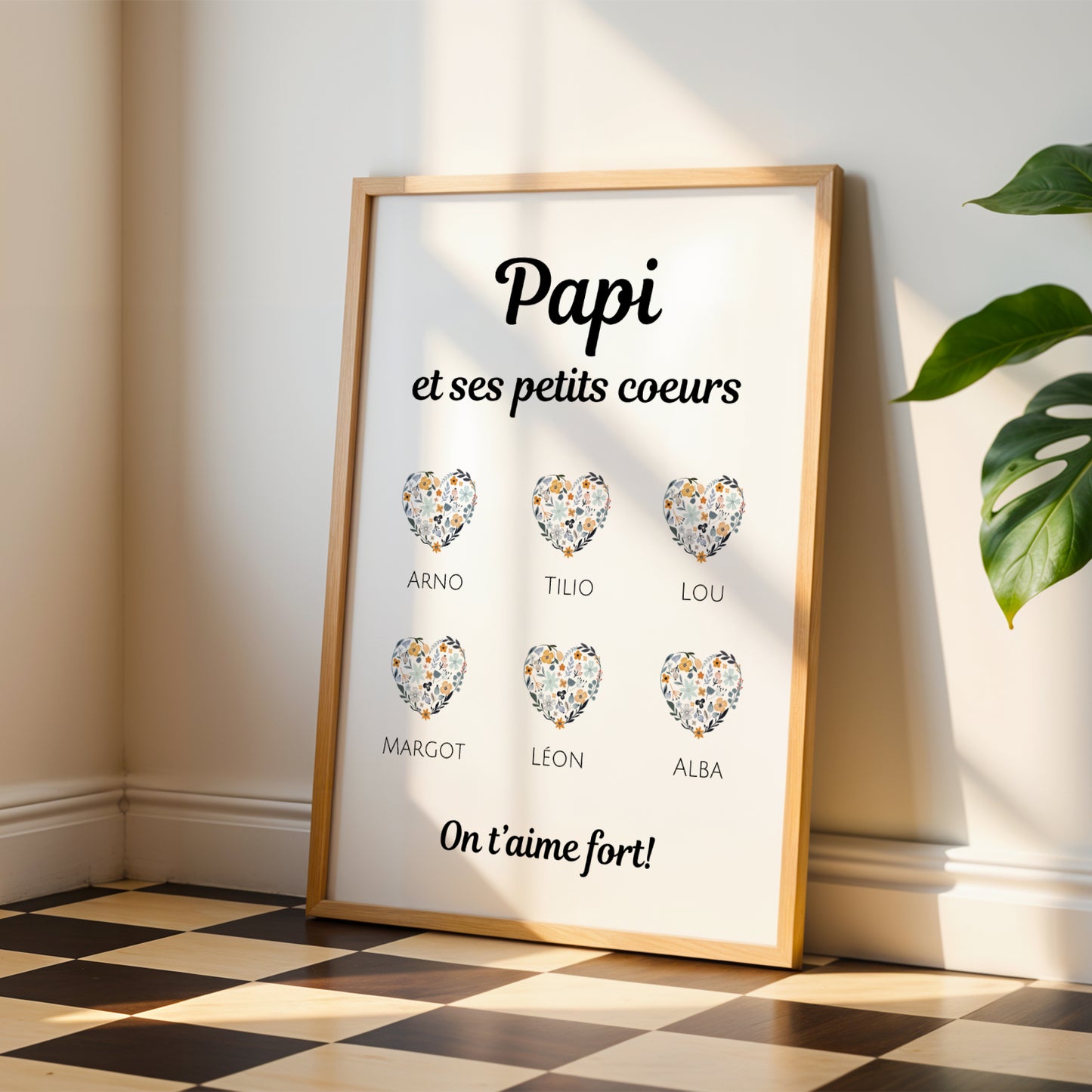Affiche papi personnalisée - cadeau famille personnalisé - Poster papy personnalisé  par Le Temps des Paillettes - Image 6