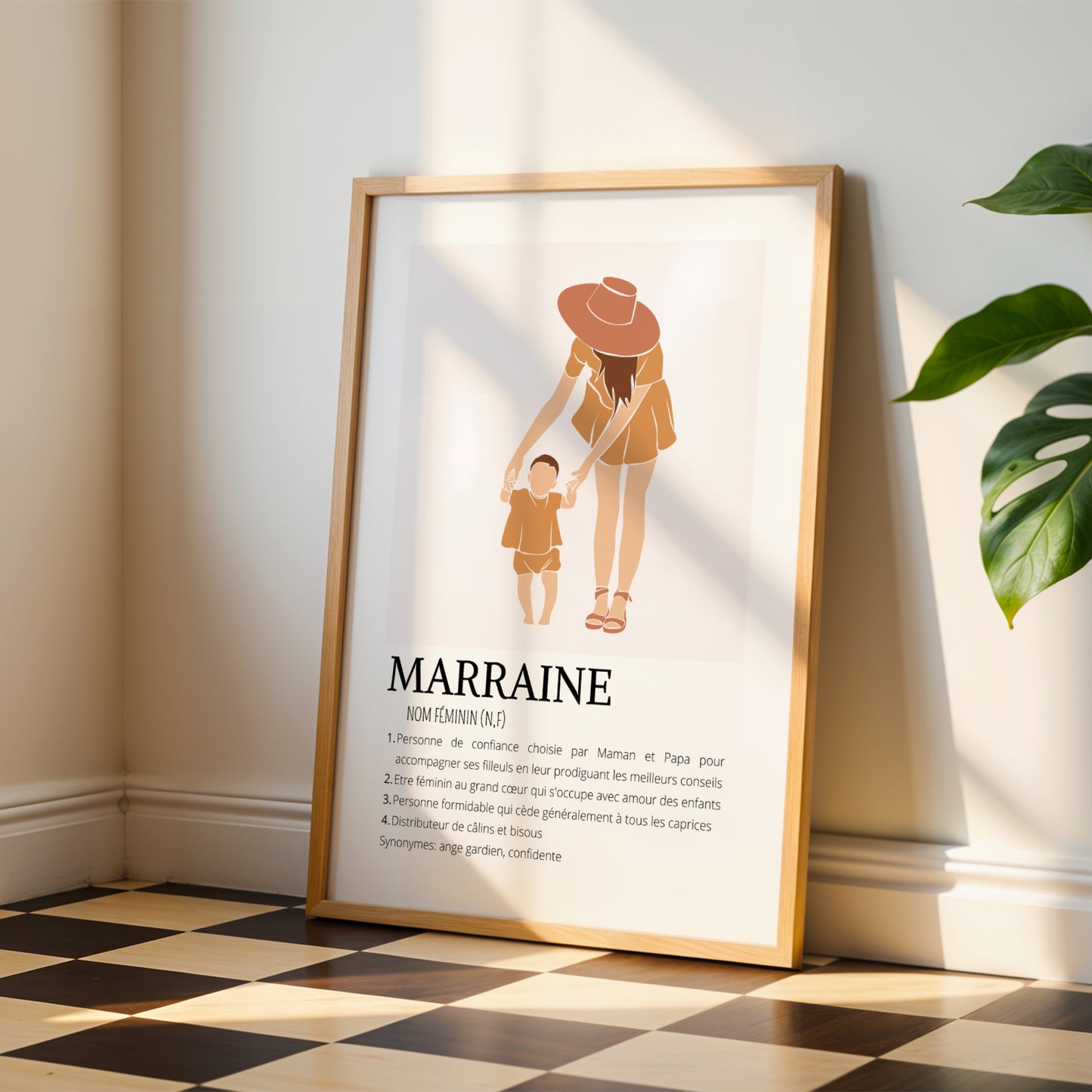 Affiche Marraine Personnalisée | Demande Originale et Cadeau Unique - Image 1