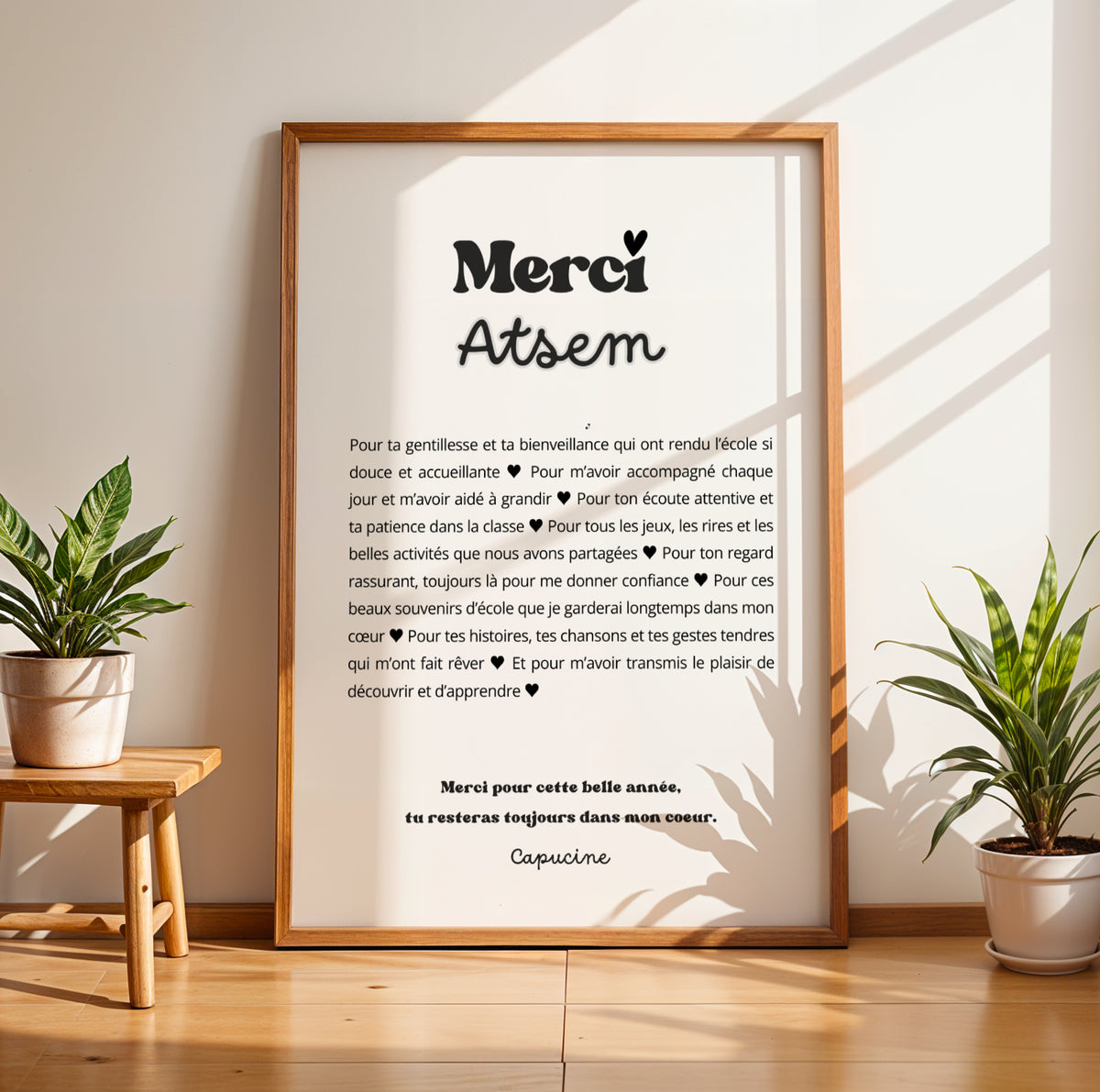 Affiche Merci ATSEM Personnalisée – Cadeau ATSEM Fin d'Année Scolaire Noël Remerciement - Image 4