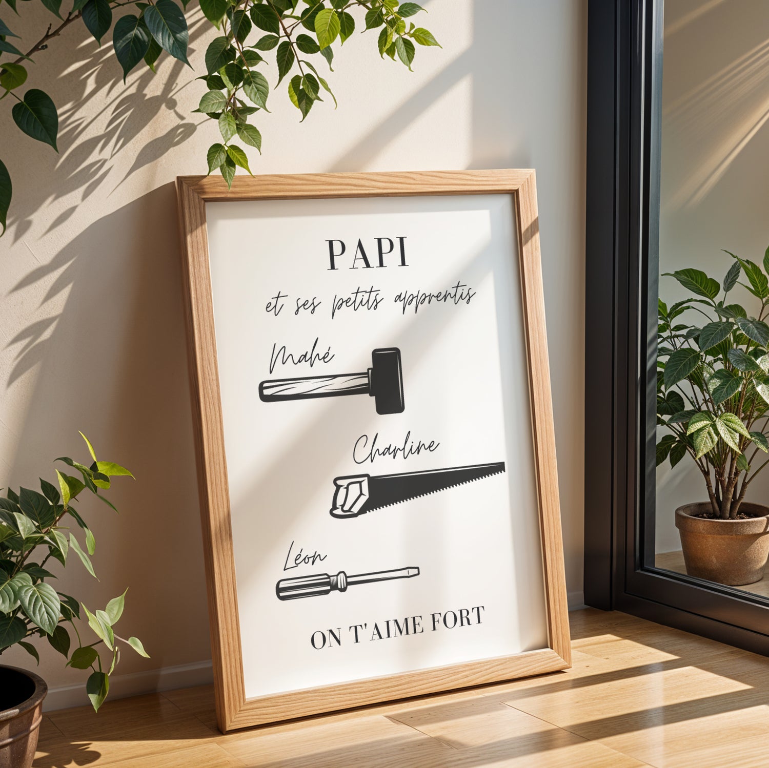 Affiche papi personnalisée - Cadeau papi personnalisée - Cadeau fête des grands-pères par Le Temps des Paillettes - Image 4
