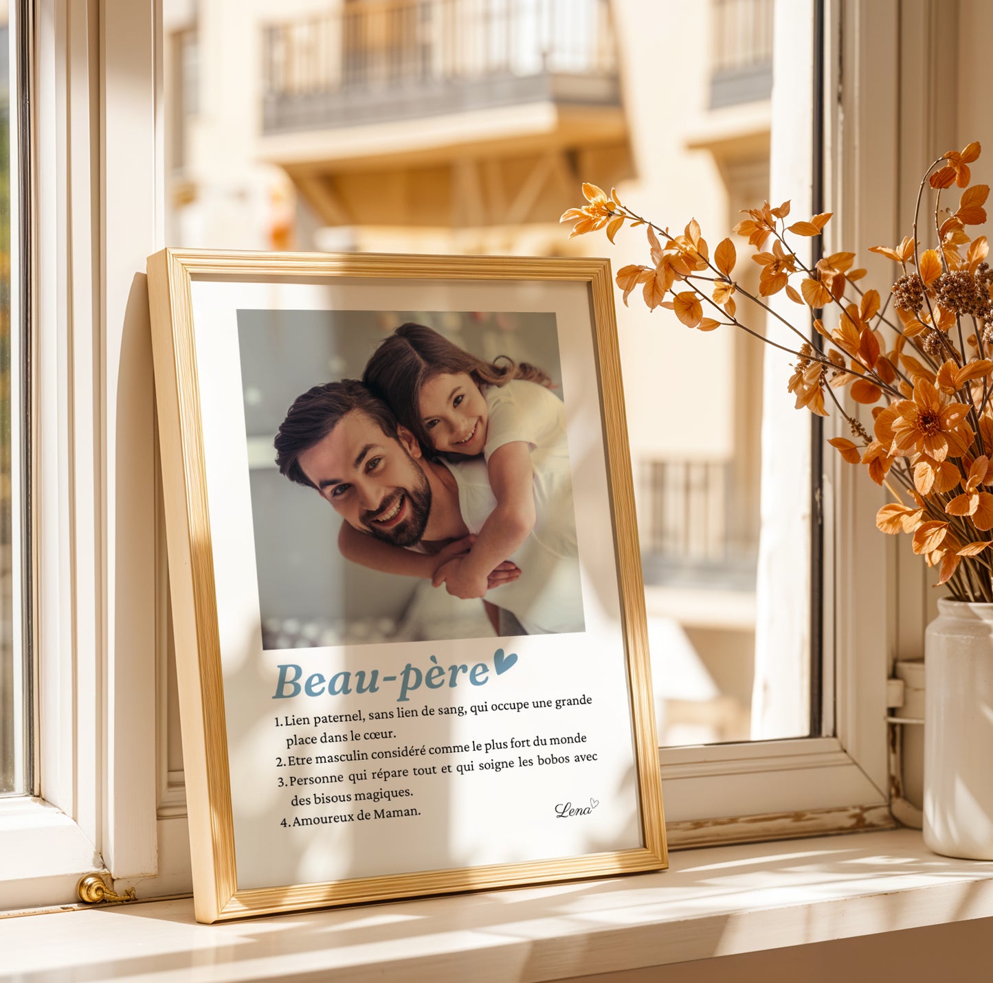 Affiche Mosaïque Photos pour Beau-Père – Cadeau Personnalisé Fête des Pères 2026 - Image 3
