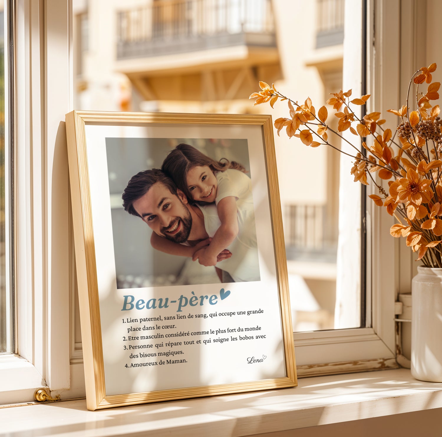 Affiche Mosaïque Photos pour Beau-Père – Cadeau Personnalisé Fête des Pères 2026 - Image 3