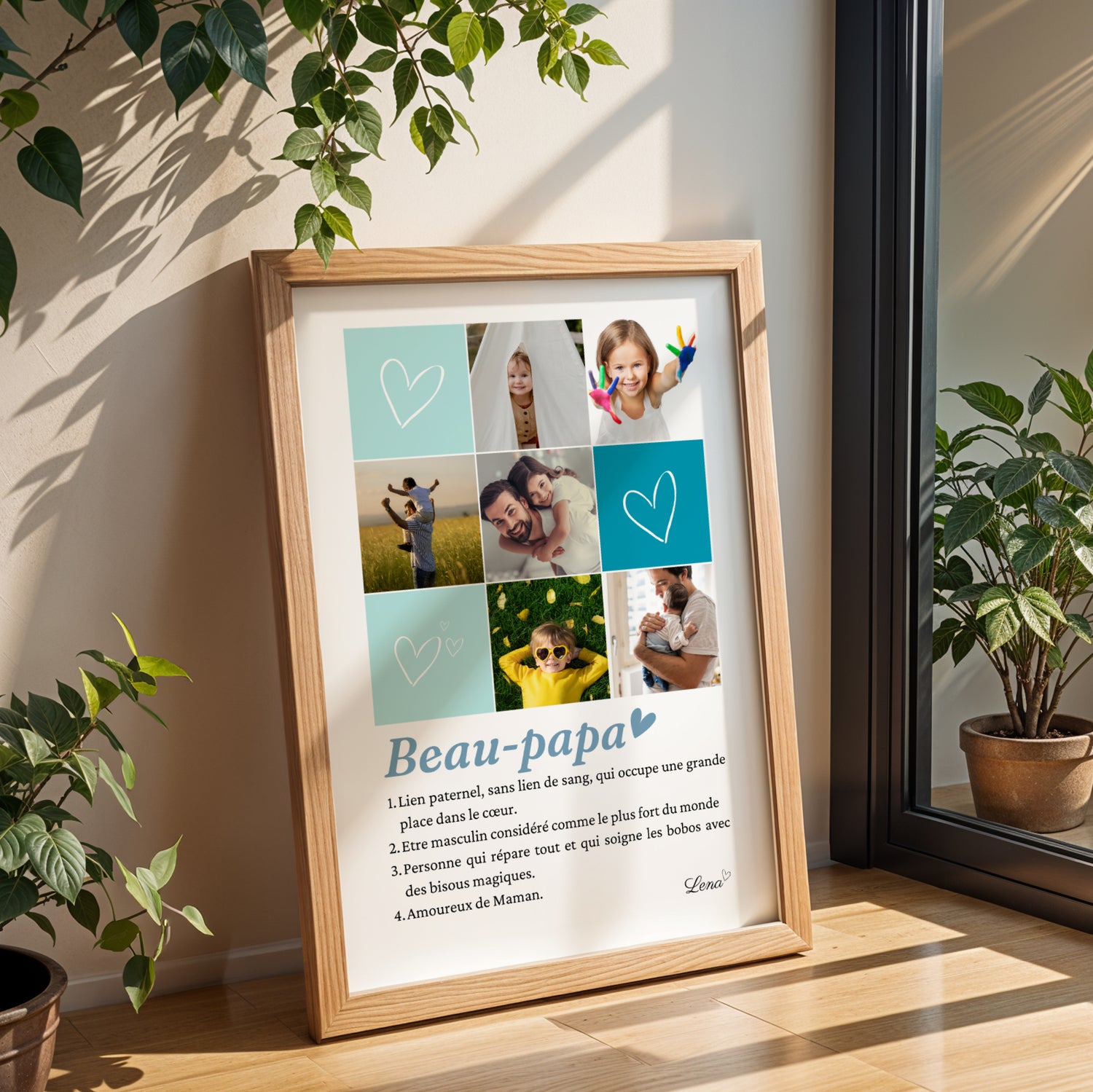 Affiche Mosaïque Photos pour Beau-Père – Cadeau Personnalisé Fête des Pères 2026 - Image 4