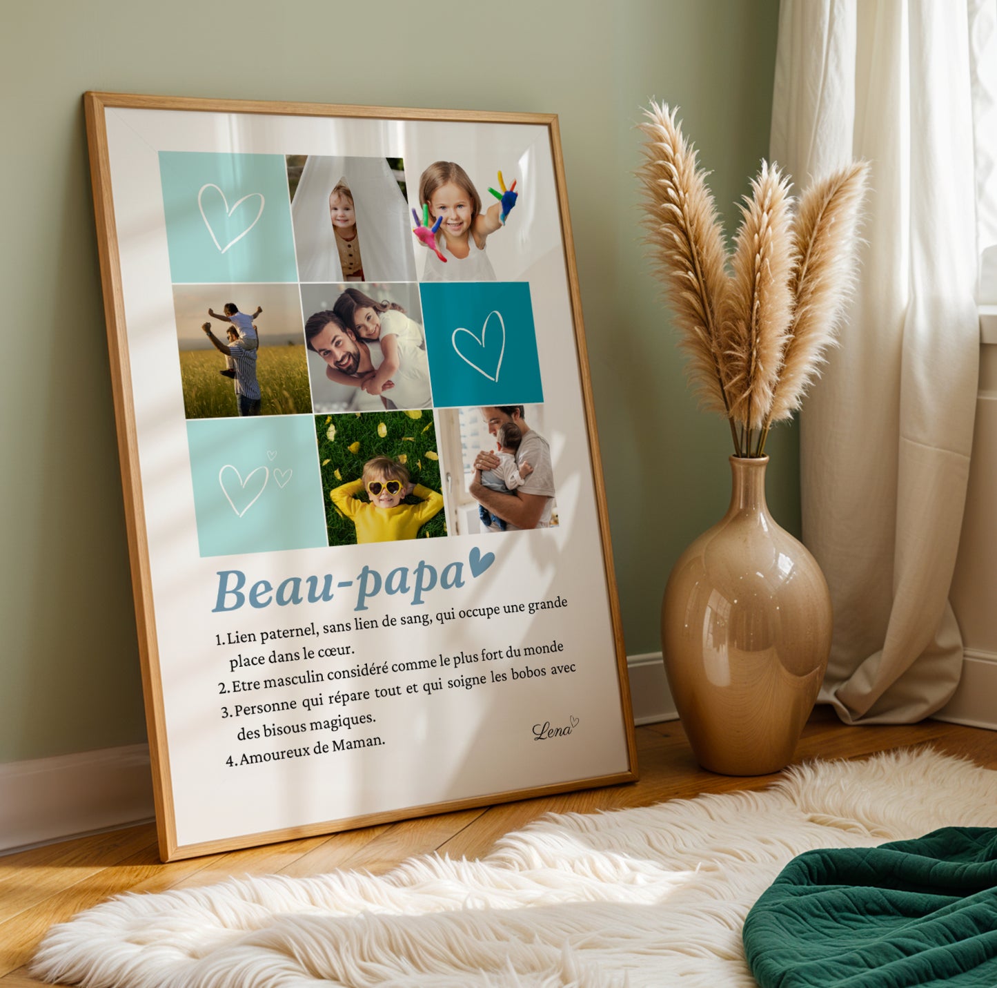 Affiche Mosaïque Photos pour Beau-Père – Cadeau Personnalisé Fête des Pères 2026 - Image 5