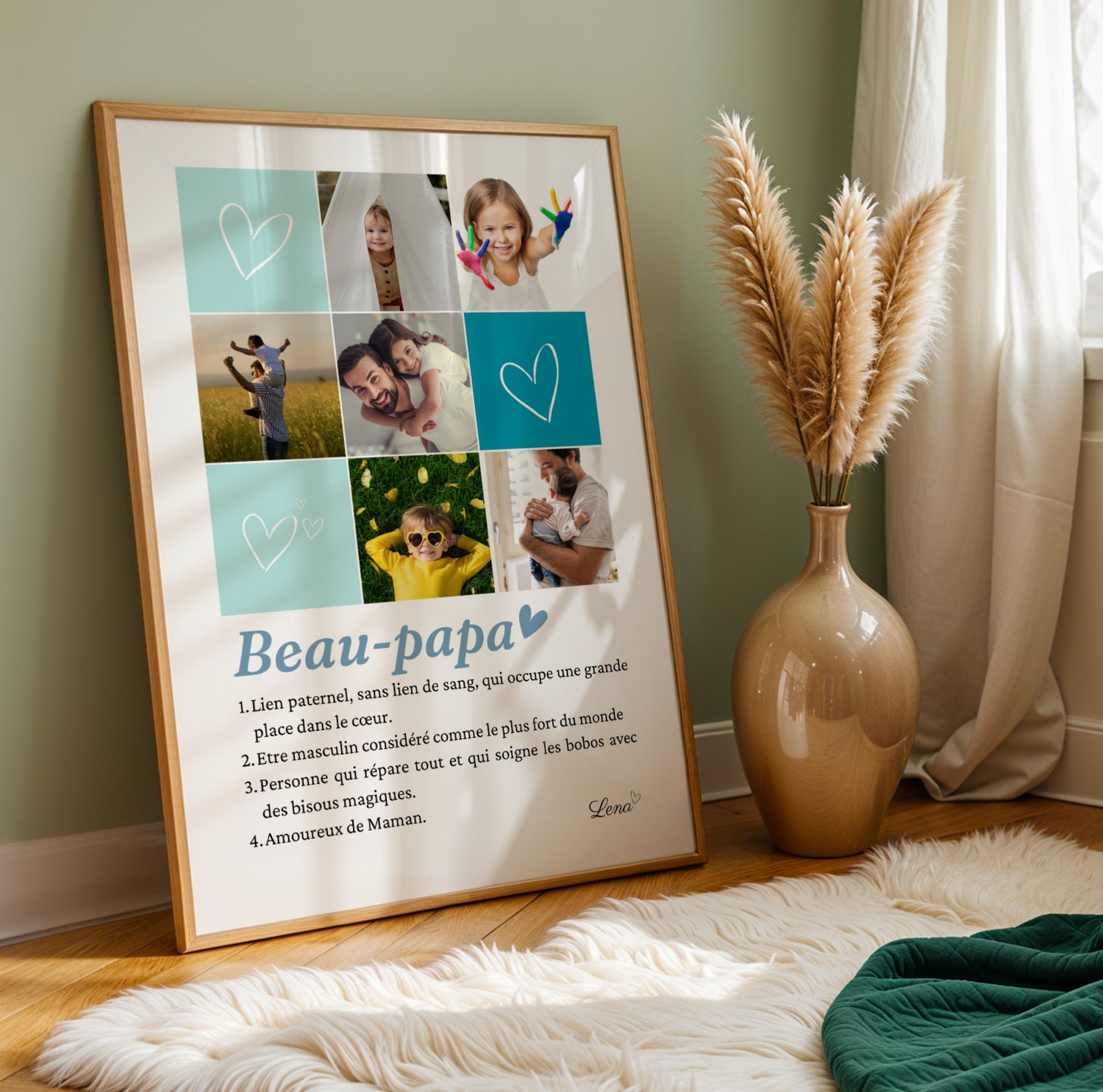 Affiche Mosaïque Photos pour Beau-Père – Cadeau Personnalisé Fête des Pères 2026 - Image 5