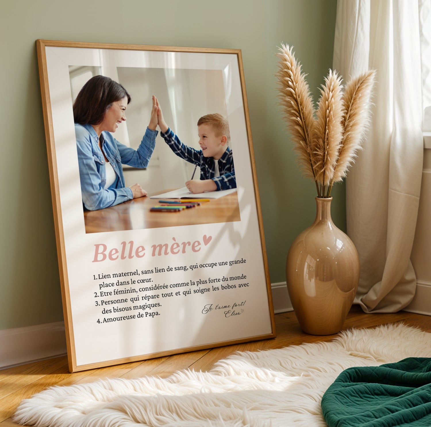 Affiche Définition Photos Belle-Mère | Idée Cadeau Noël Belle-Maman | Poster Collage Photo, Cadre Personnalisable Belle-Maman - Image 2