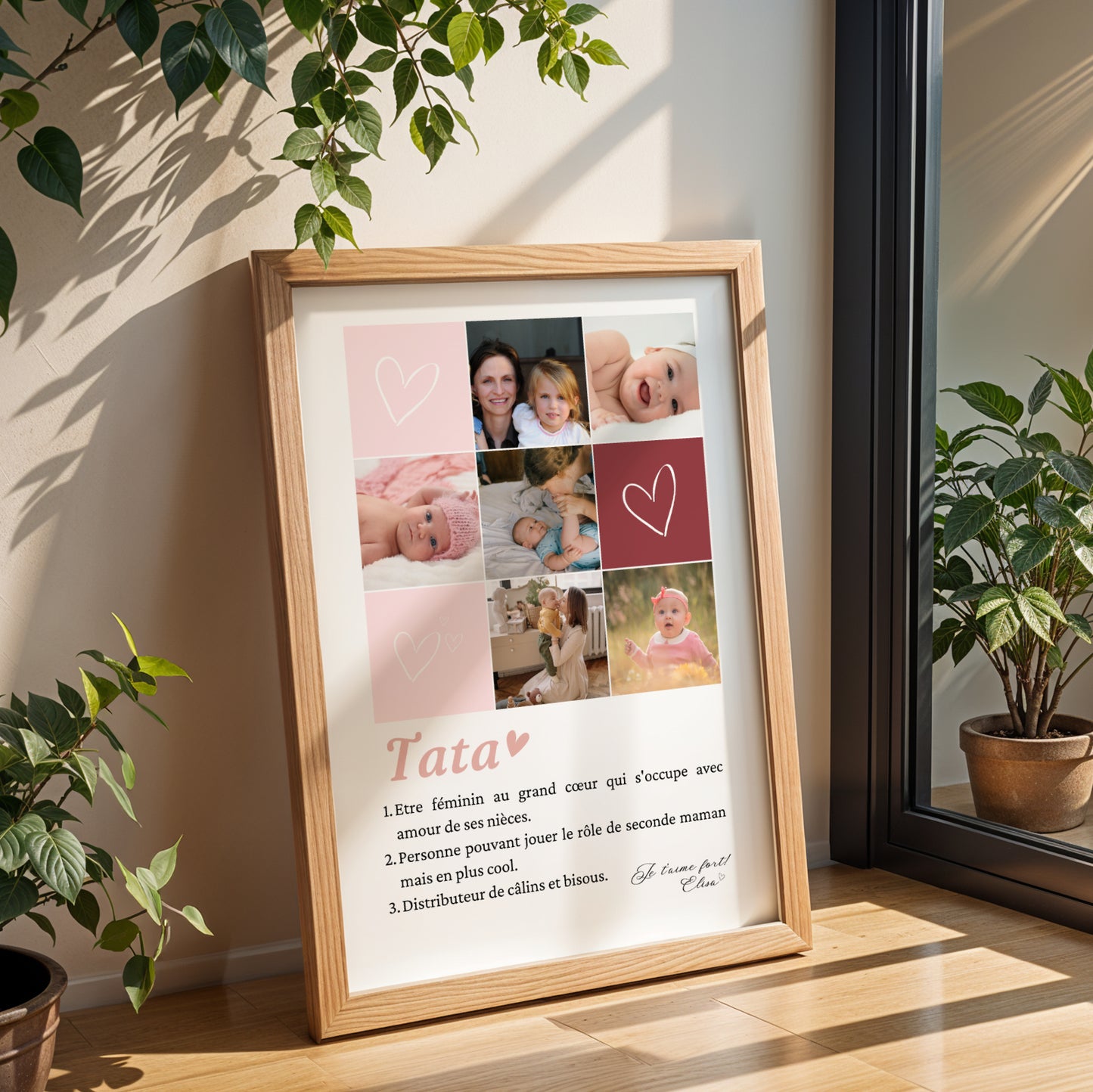 Affiche tata personnalisée photos - cadeau personnalisé tata - Image 4