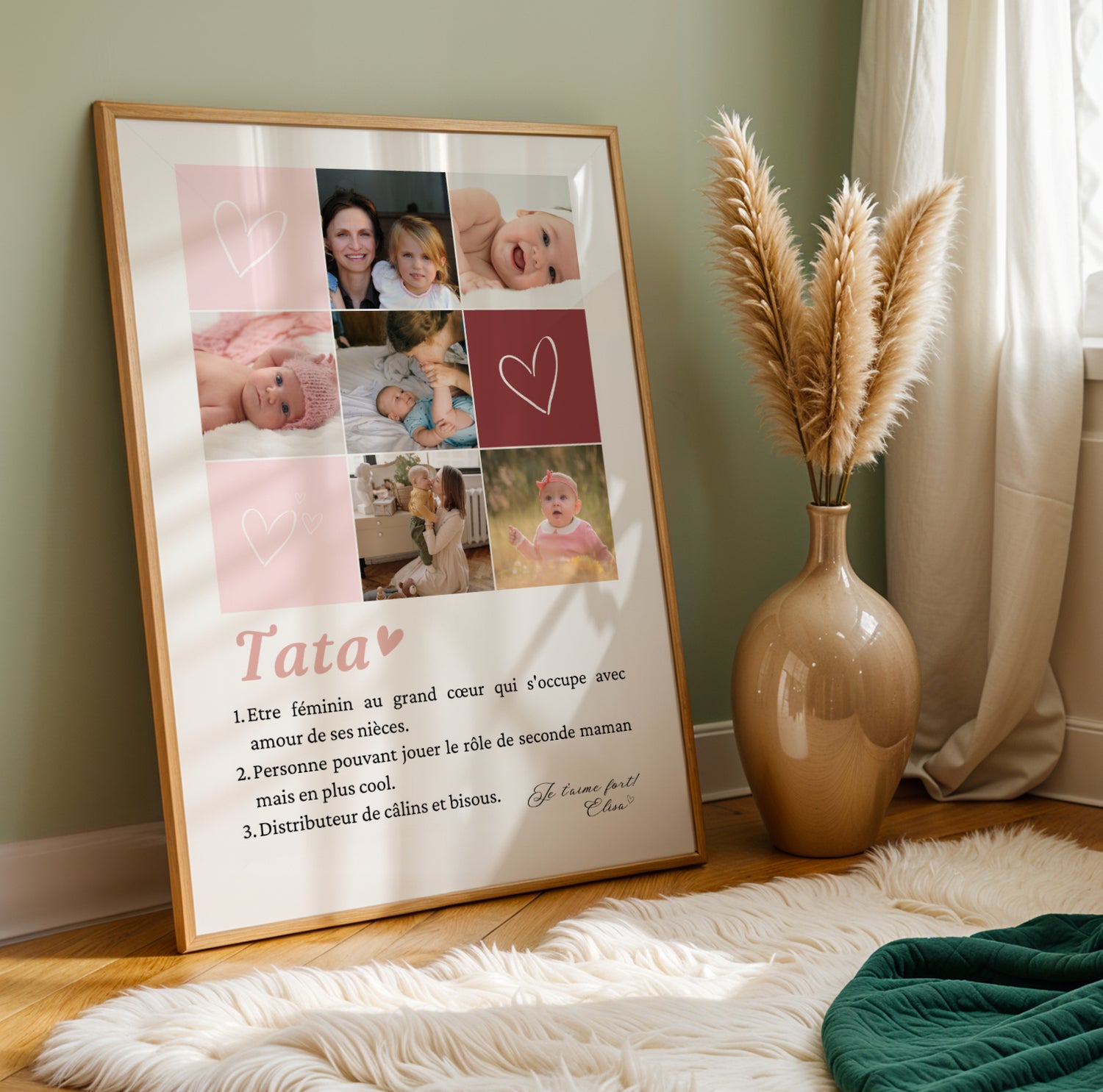 Affiche tata personnalisée photos - cadeau personnalisé tata - Image 5