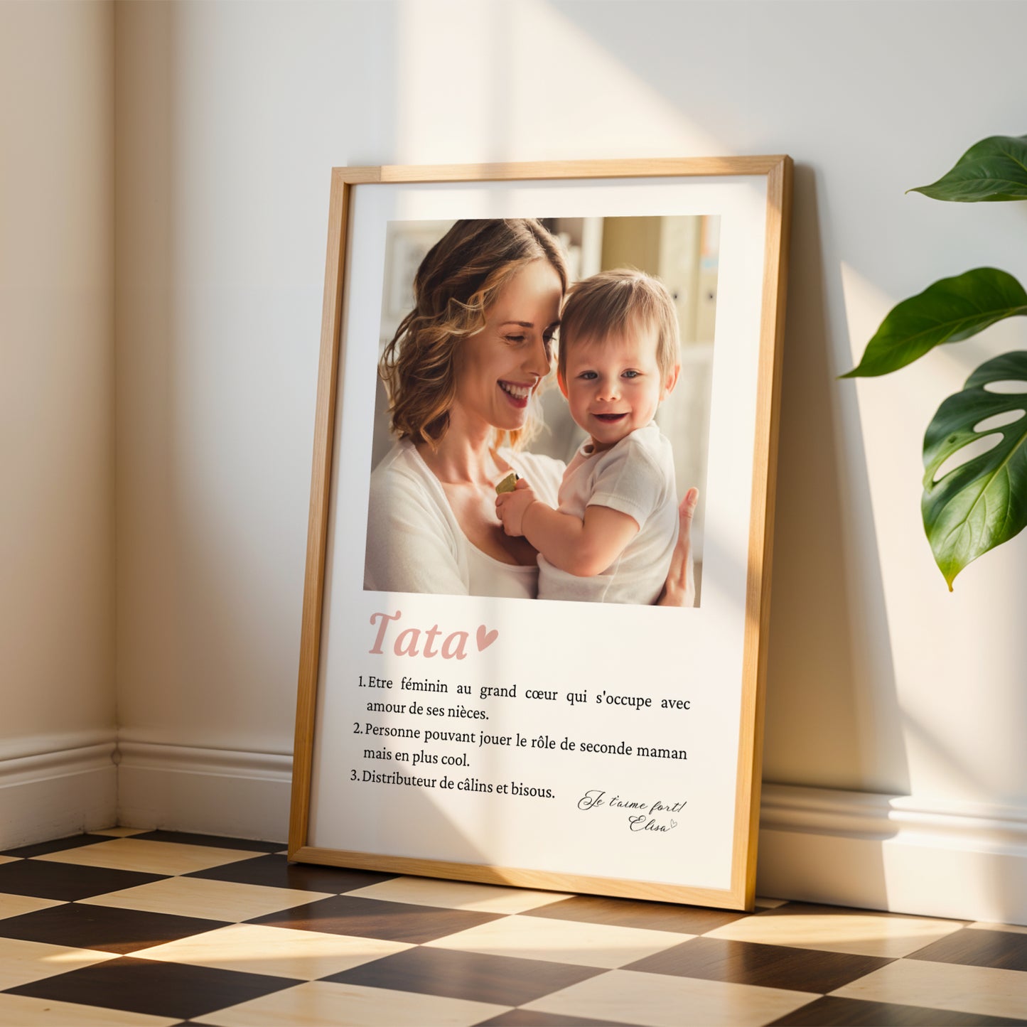 Affiche tata personnalisée photos - cadeau personnalisé tata - Image 1