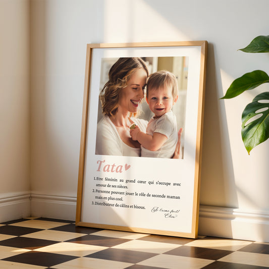 Affiche tata personnalisée photos - cadeau personnalisé tata
