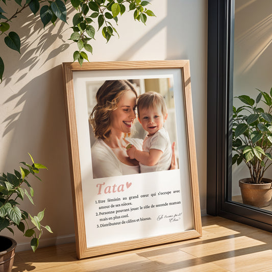 Affiche tata personnalisée photos - cadeau personnalisé tata