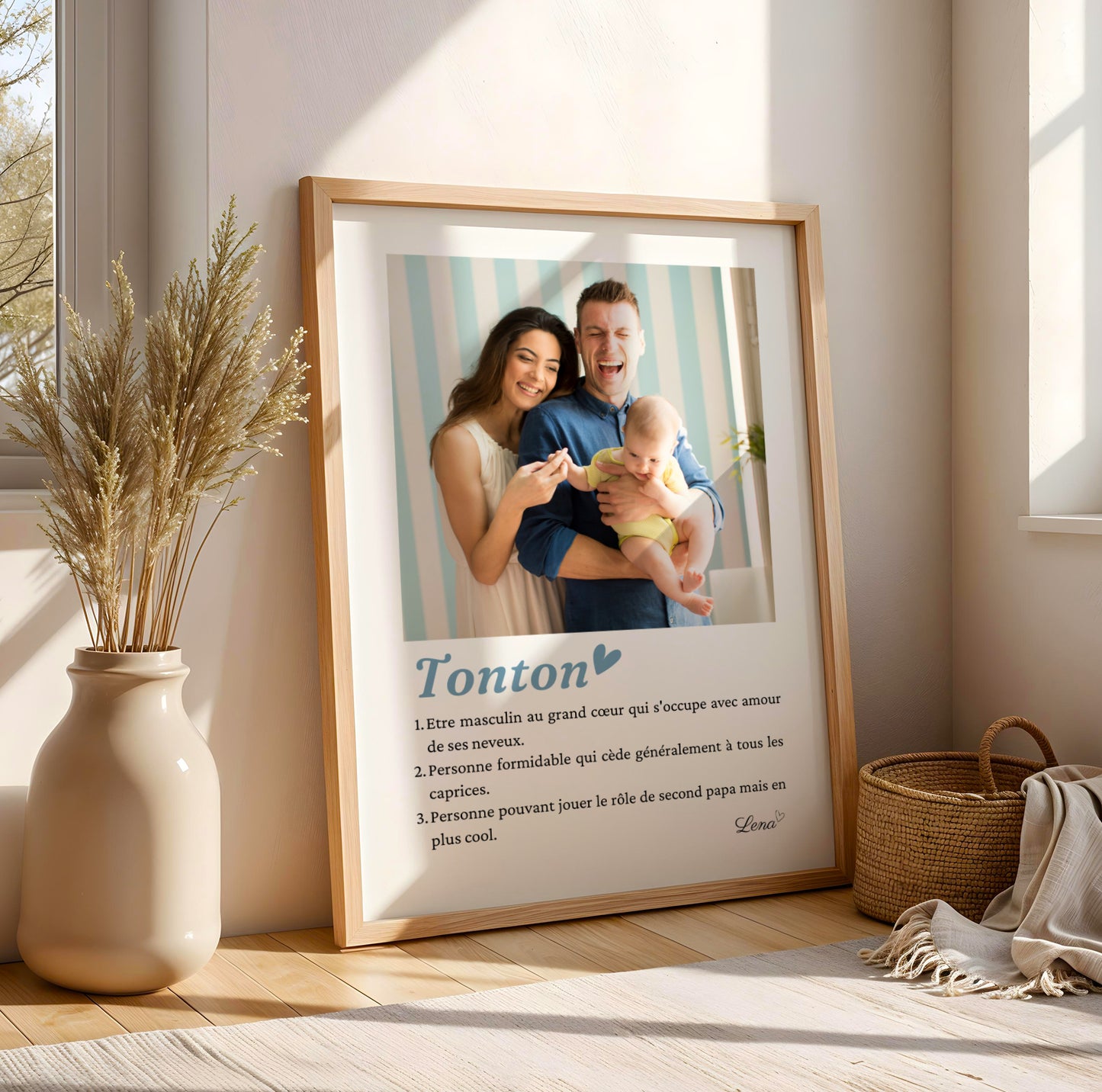 Affiche tonton personnalisée photos - cadeau personnalisé tonton par Le Temps des Paillettes - Image 4