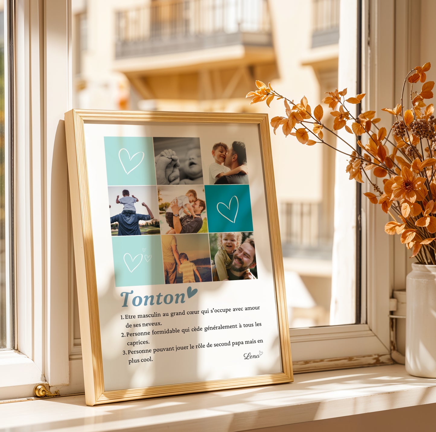 Affiche tonton personnalisée photos - cadeau personnalisé tonton par Le Temps des Paillettes - Image 6