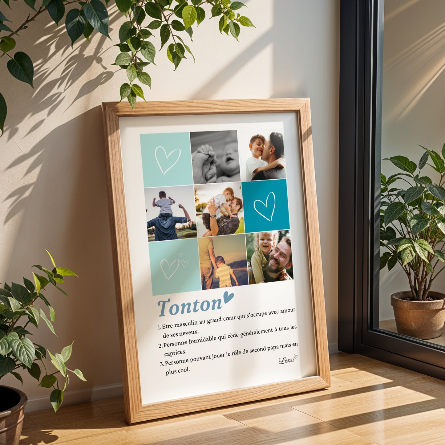 Affiche tonton personnalisée photos - cadeau personnalisé tonton par Le Temps des Paillettes - Image 3