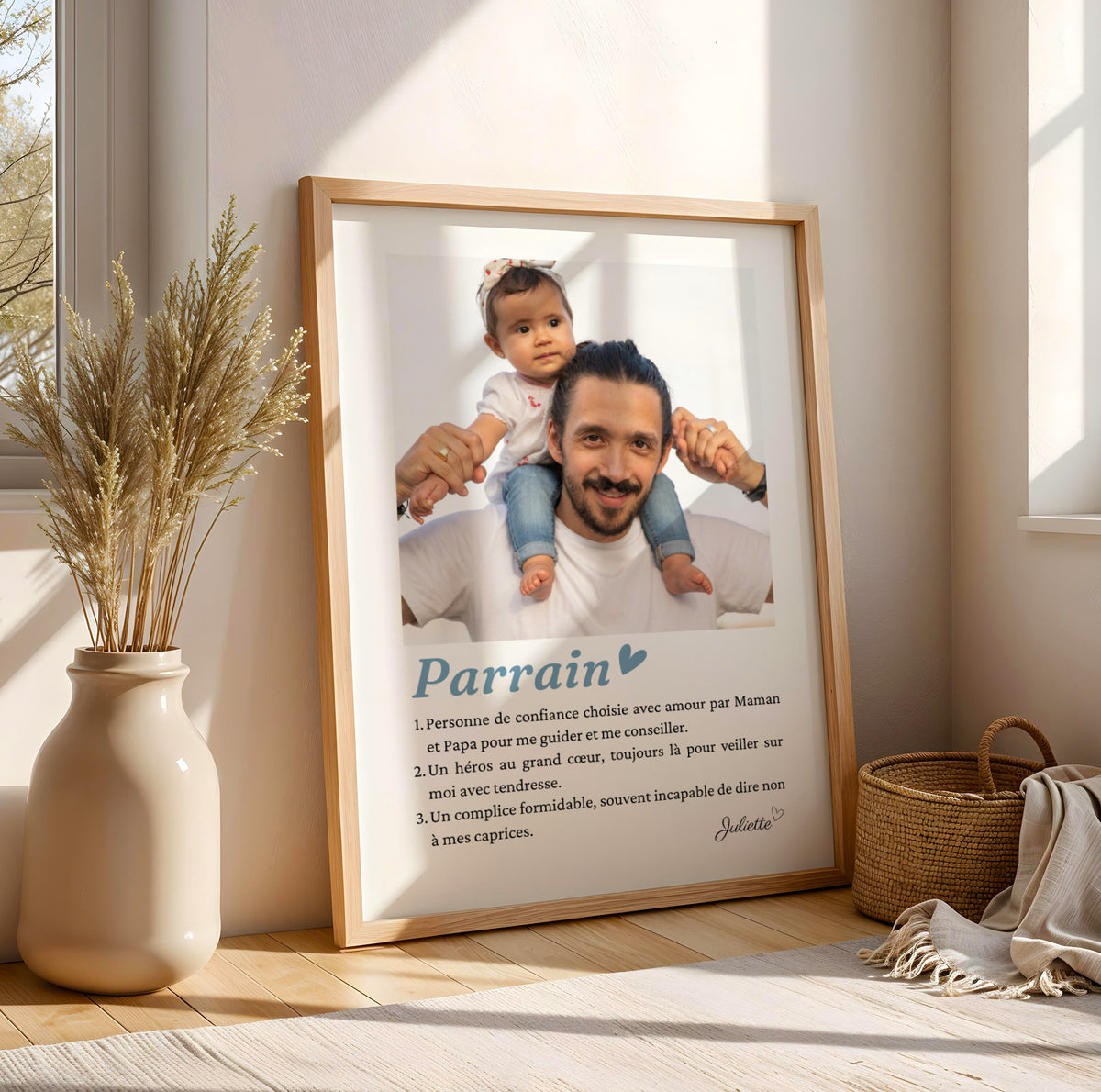 Affiche Définition Parrain Personnalisée – Mosaïque de 1, 6 ou 9 Photos - Image 9