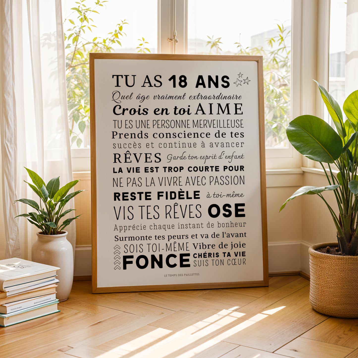 Affiche 18 ans - Carte 18ème anniversaire - Décoration de fête d'anniversaire par Le Temps des Paillettes - Image 4