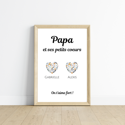 Affiche papa personnalisée - cadeau pour papa - Idée cadeau fête des pères par Le Temps des Paillettes - Le Temps des Paillettes