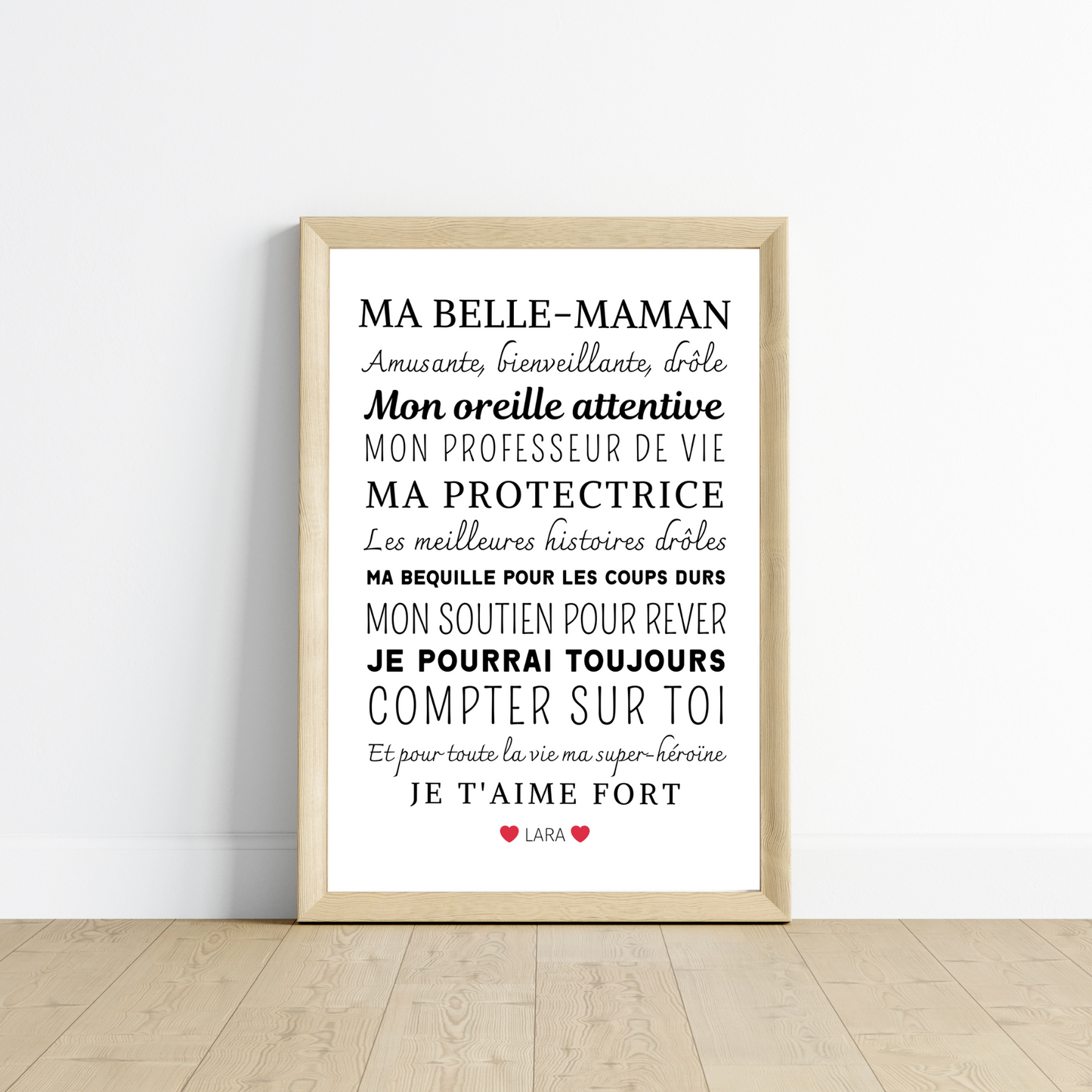 Jolie affiche ma belle-mère / belle-maman&nbsp;