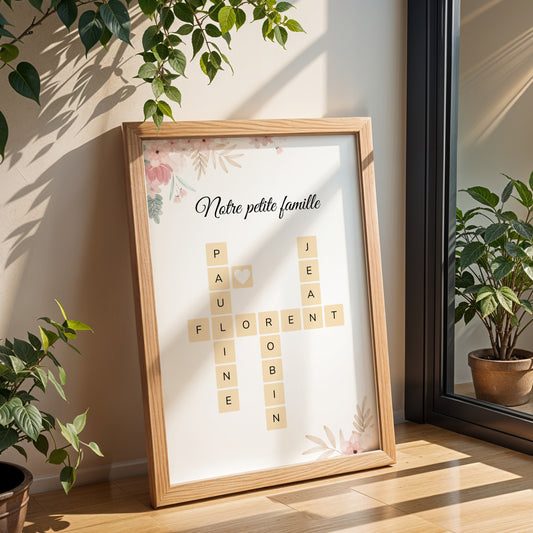 Affiche pêle-mêle / Affiche Scrabble famille personnalisée