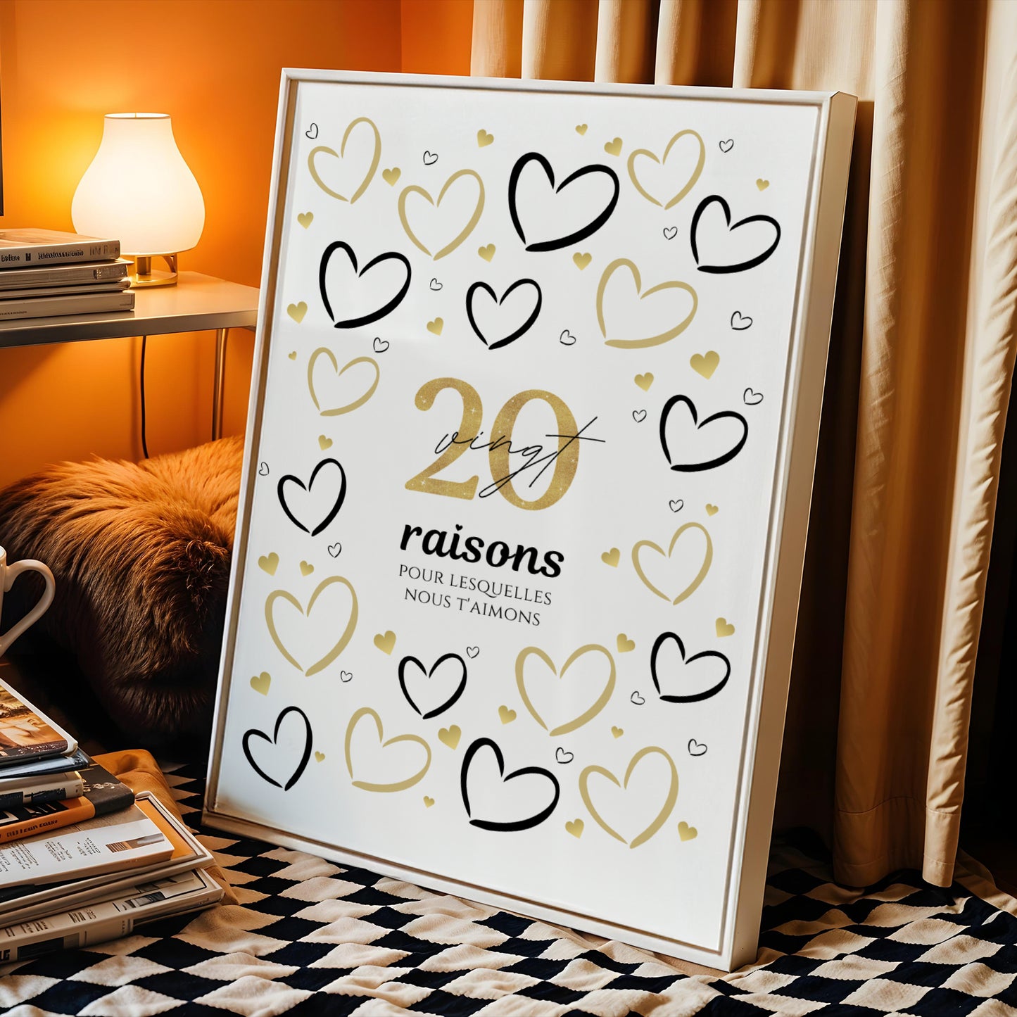 Anniversaire 20 ans - Affiche raisons pour lesquelles nous t’aimons