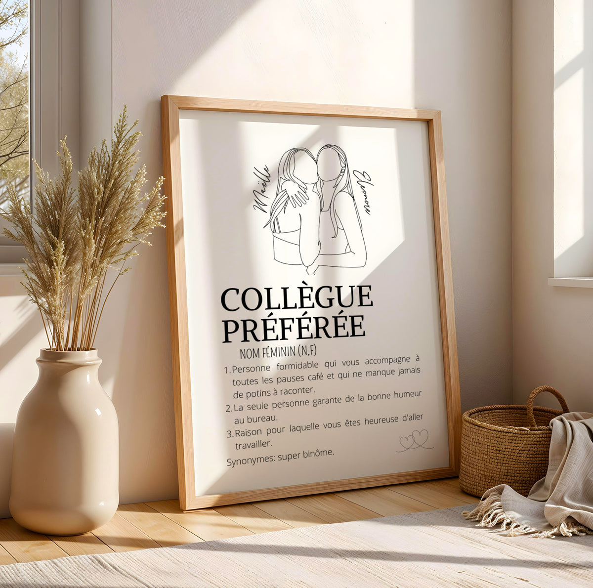 Affiche définition Collègue personnalisable -  cadeau collègue personnalisable - Image 4