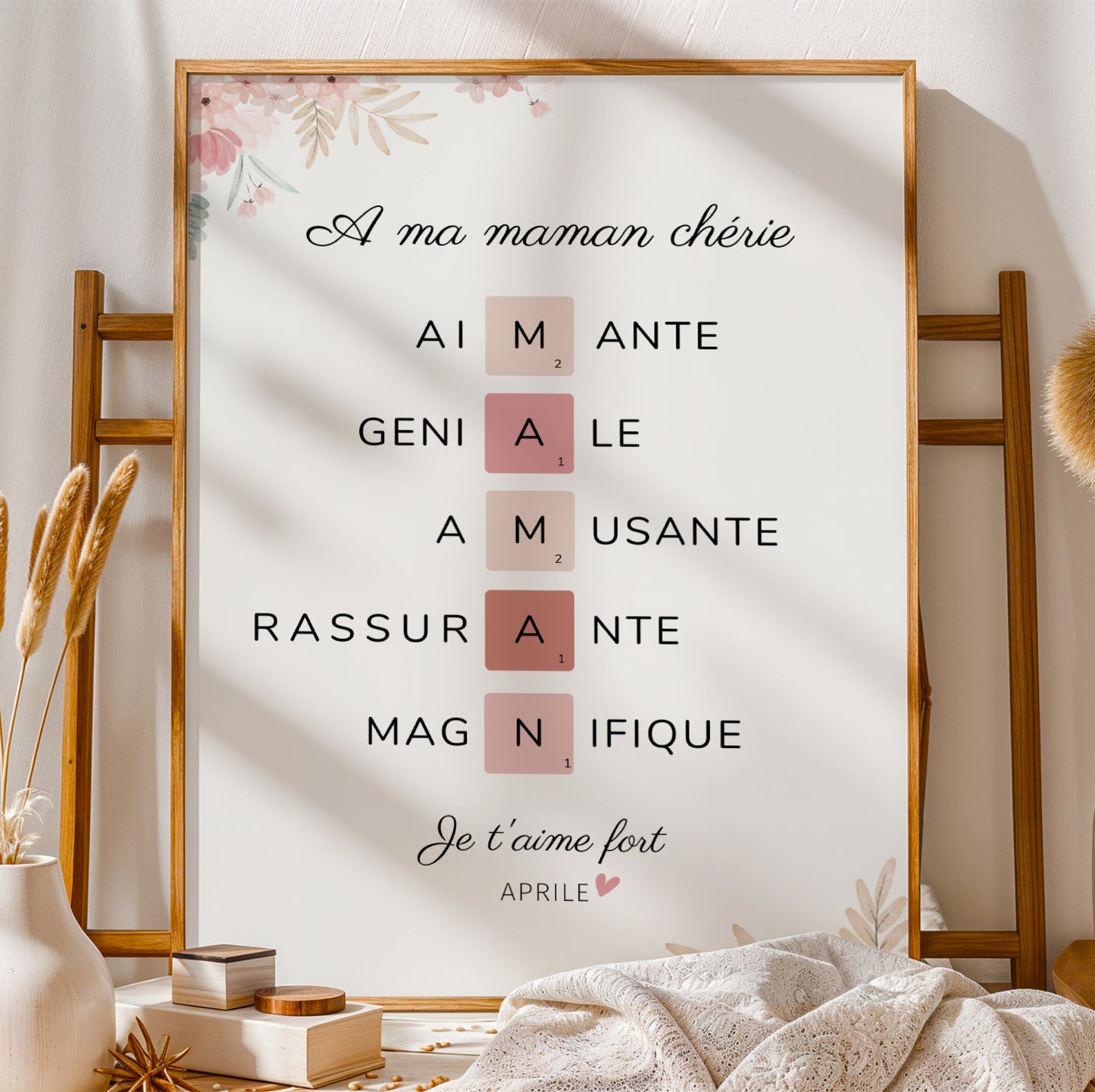 Jolie Affiche Personnalisée "Maman" avec Prénom des Enfants - Image 8
