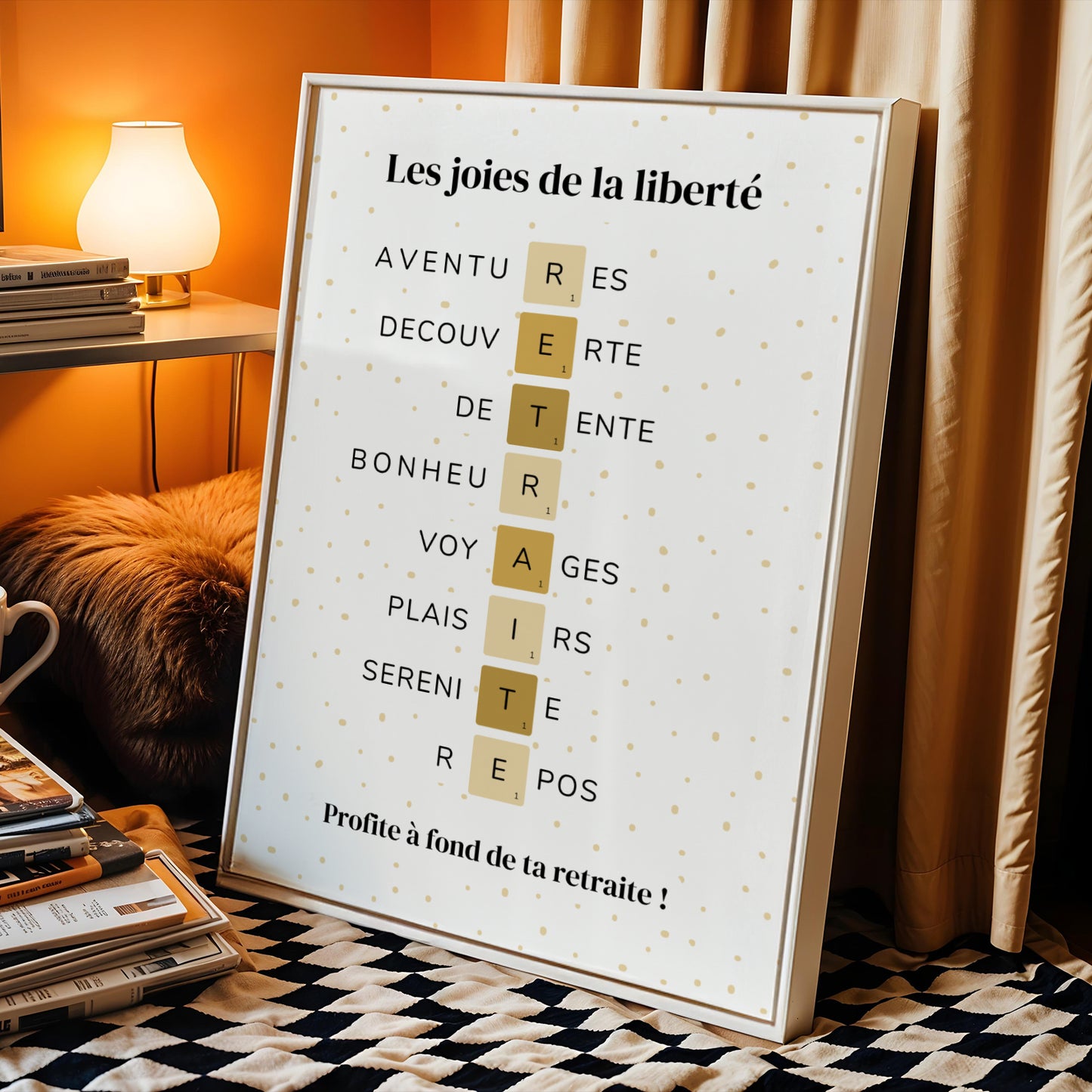 Affiche Retraite Scrabble – Cadeau Original pour Départ à la Retraite - Image 3