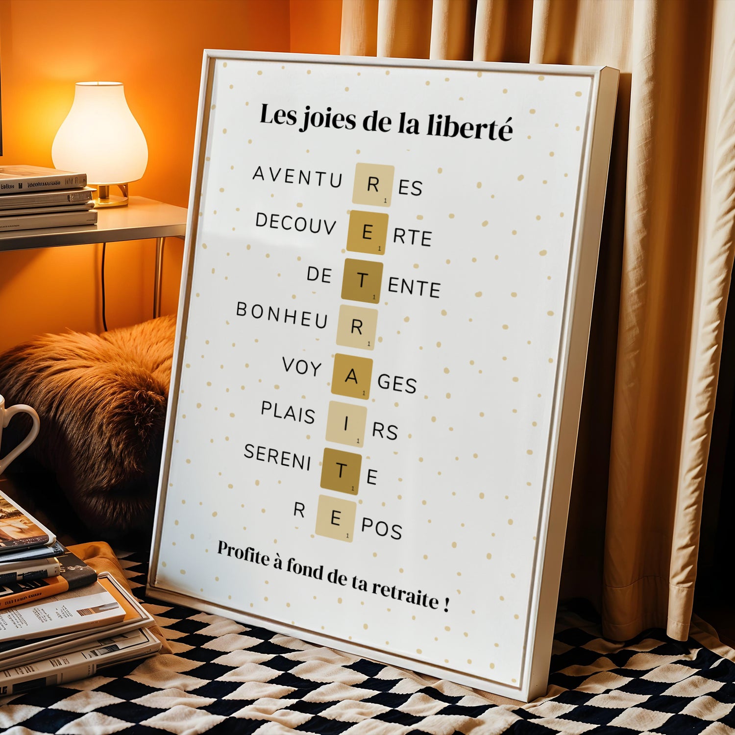 Affiche Retraite Scrabble – Cadeau Original pour Départ à la Retraite - Image 3