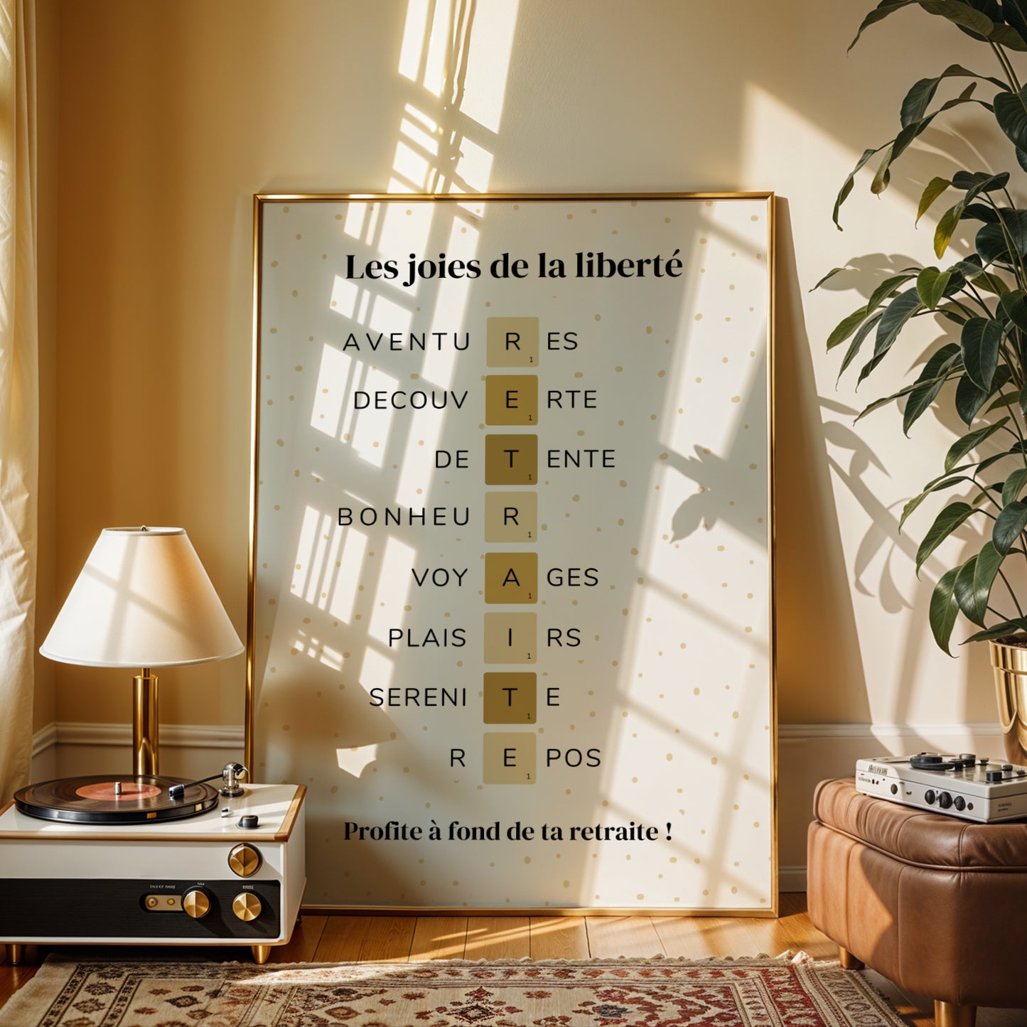 Affiche Retraite Scrabble – Cadeau Original pour Départ à la Retraite - Image 4