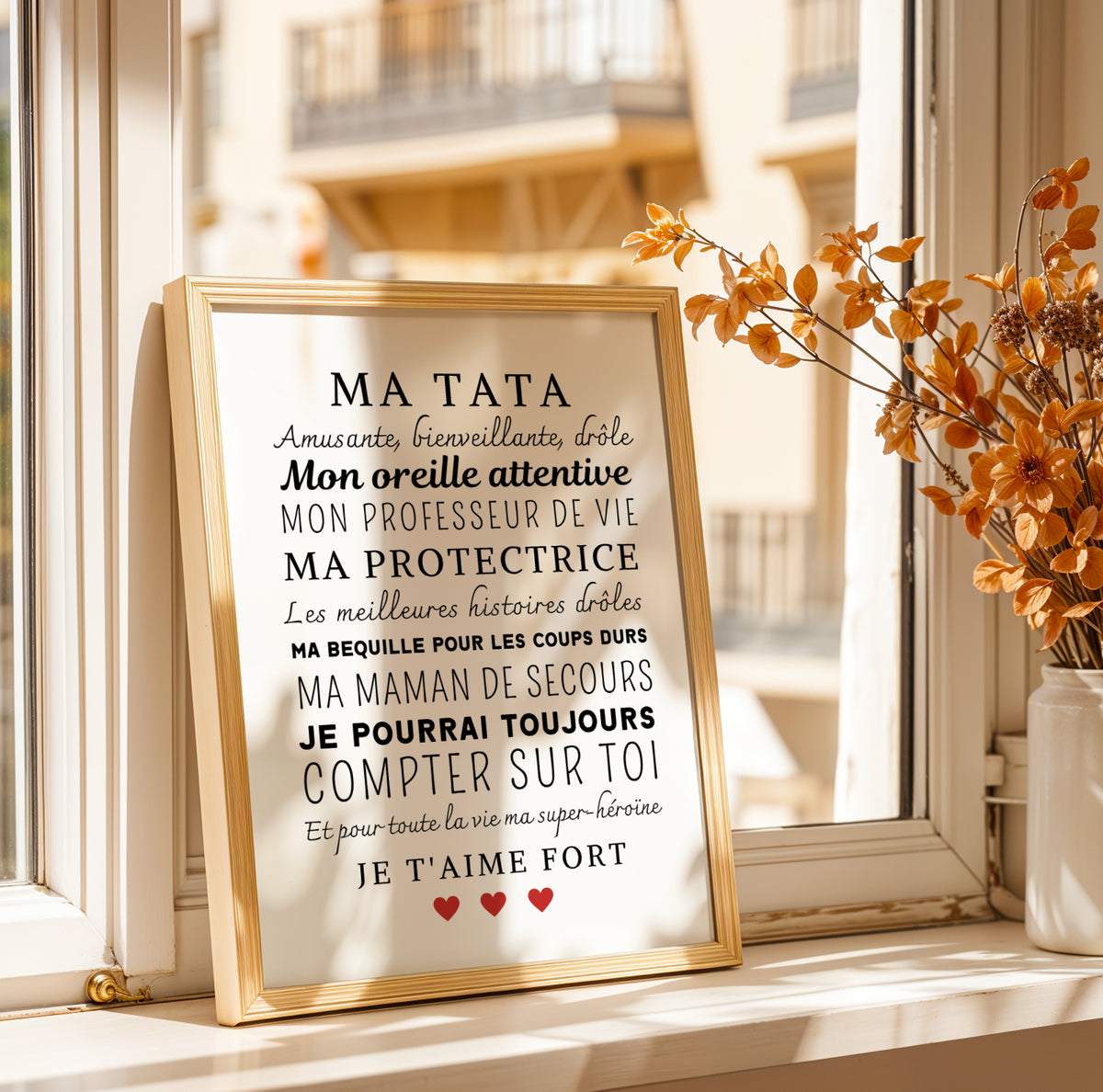 Affiche tata personnalisée - cadeau pour tata personnalisé - Image 6
