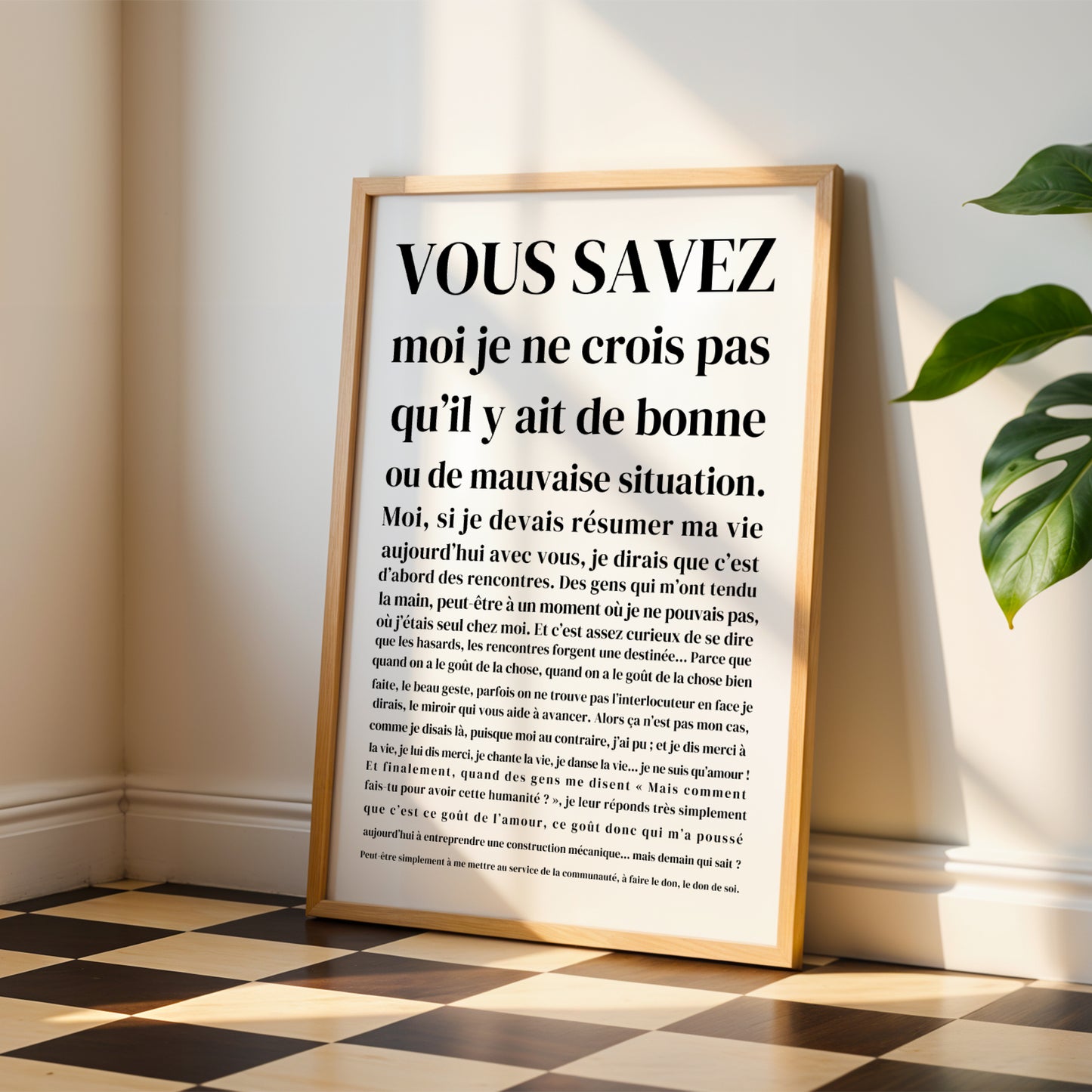 affiche citation drôle cinéma français murale
