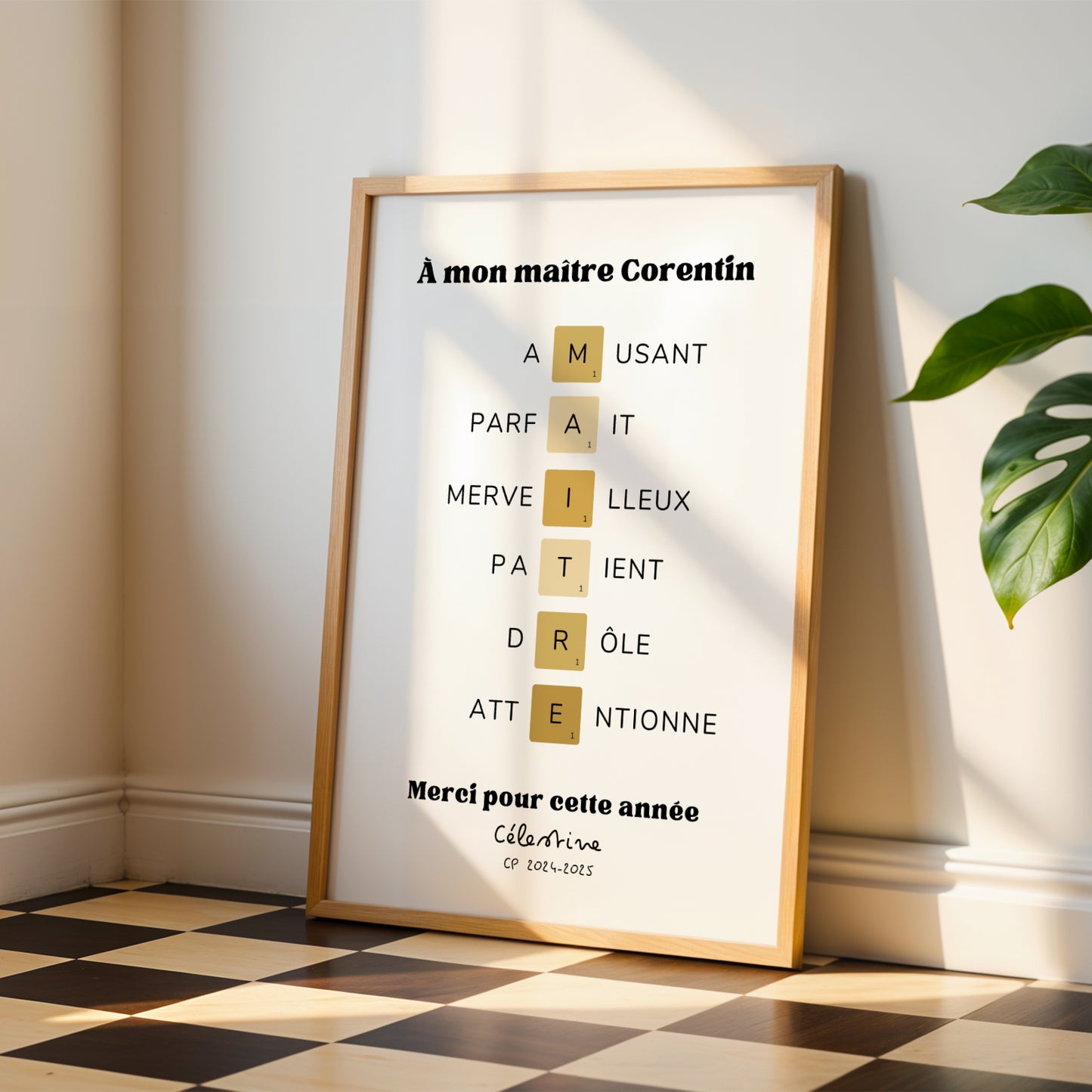 Affiche maître personnalisée - Affiche maître définition - affiche qualité maître  par Le Temps des Paillettes