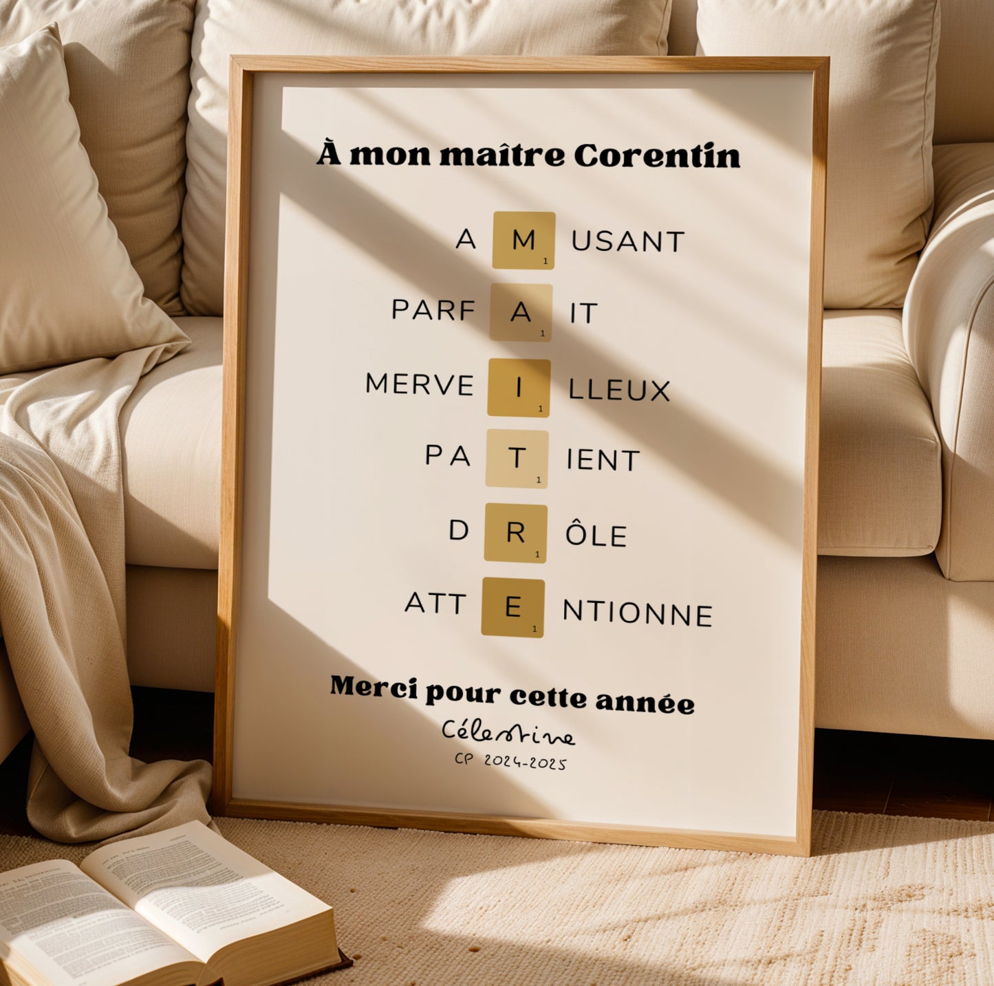 Affiche maître personnalisée - Affiche maître définition - affiche qualité maître  par Le Temps des Paillettes