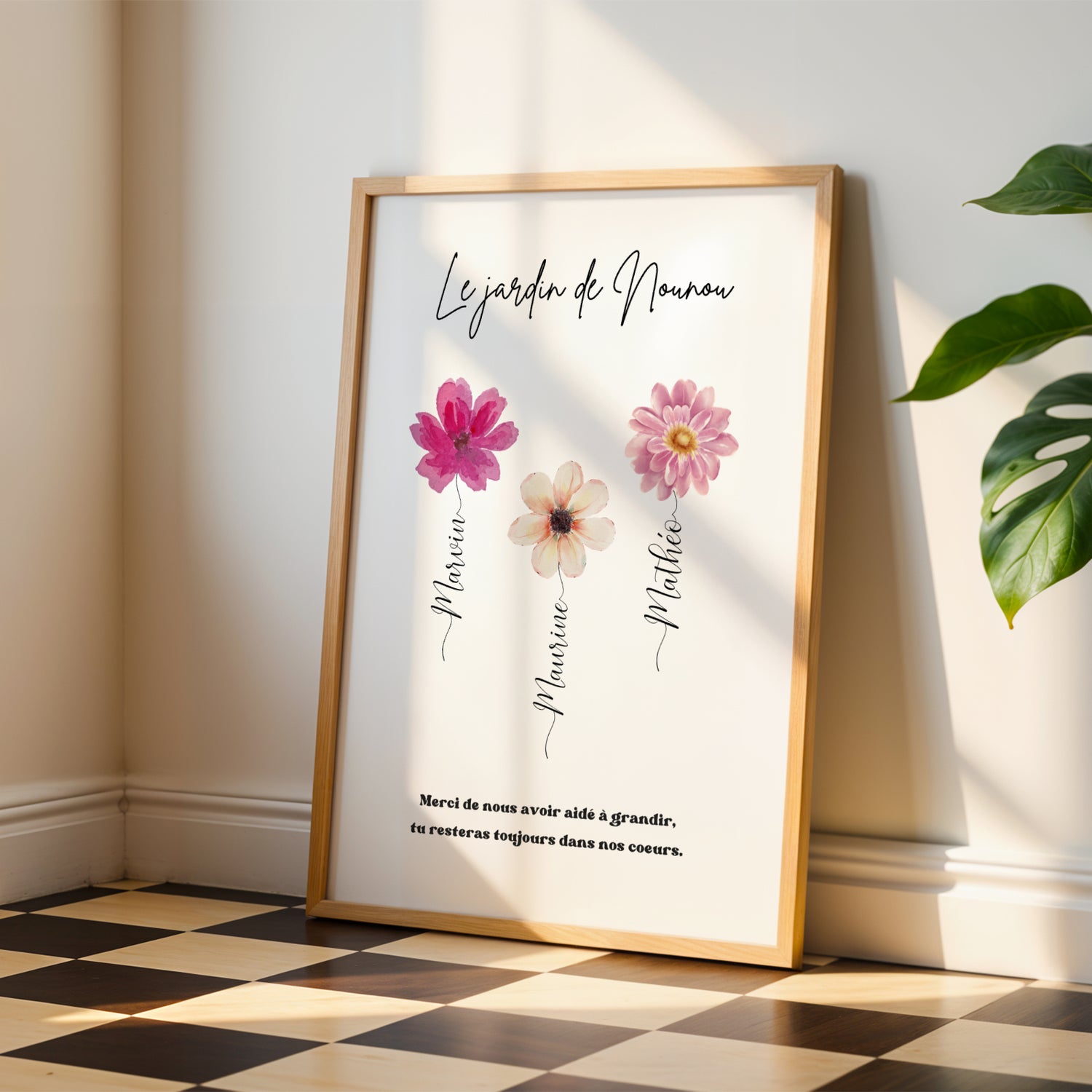 Affiche personnalisée « Le jardin de Nounou » -  cadeau nounou fin de contrat - Poster pour merci  nounou - Image 7