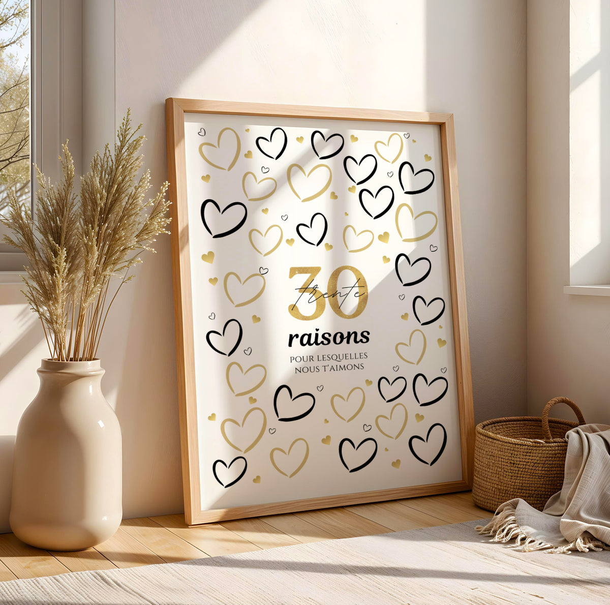 Anniversaire 30 ans - Affiche raisons pour lesquelles nous t’aimons - Décoration de fête Le Temps des Paillettes - Image 4